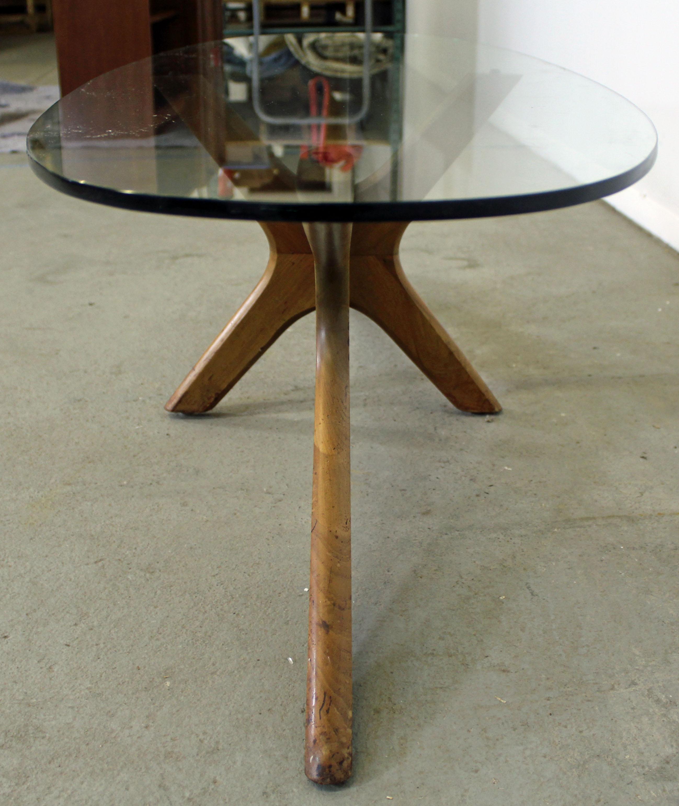 Mid-Century Modern Adrian Pearsall 'Jacks' Glass Top Coffee Table In Good Condition In Wilmington, DE