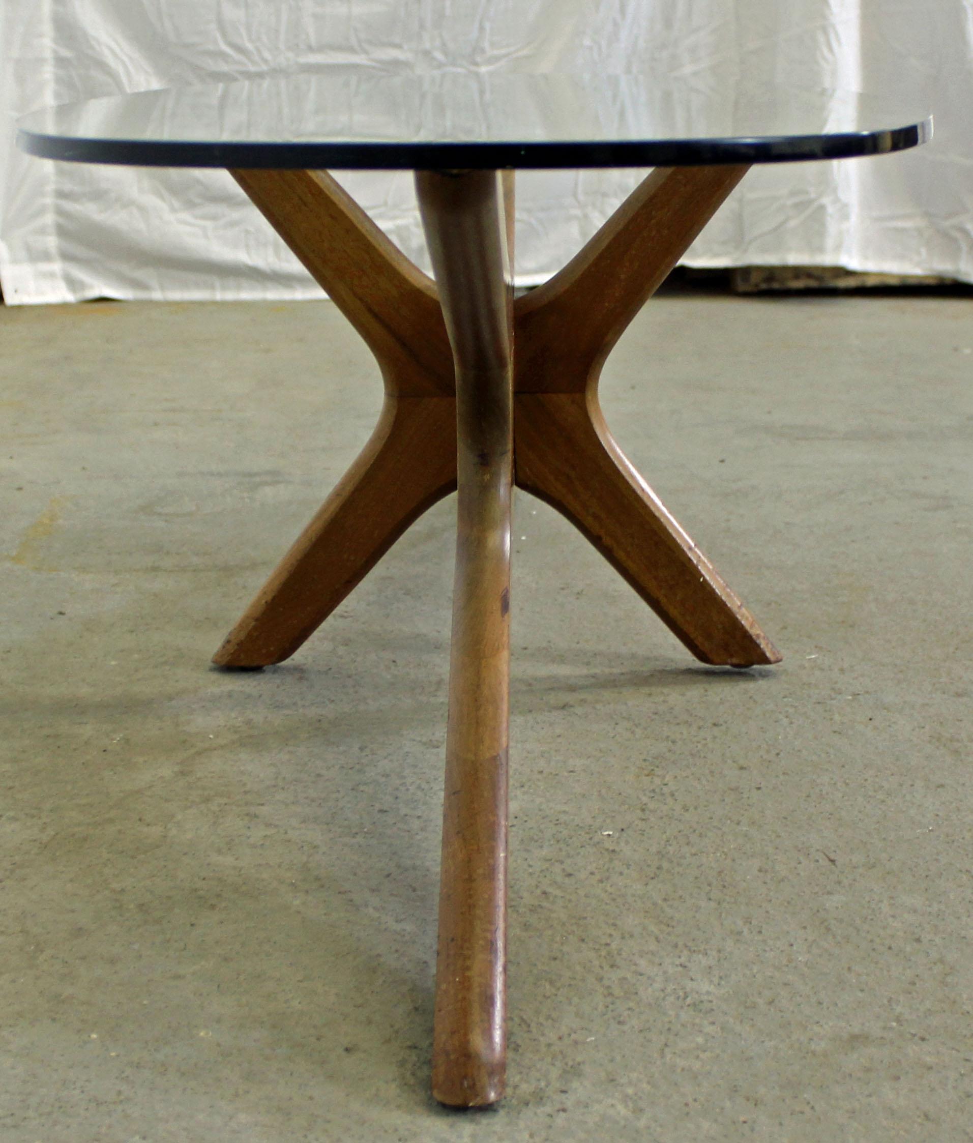 20th Century Mid-Century Modern Adrian Pearsall 'Jacks' Glass Top Coffee Table