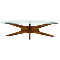 Mid-Century Modern Adrian Pearsall 'Jacks' Glass Top Coffee Table