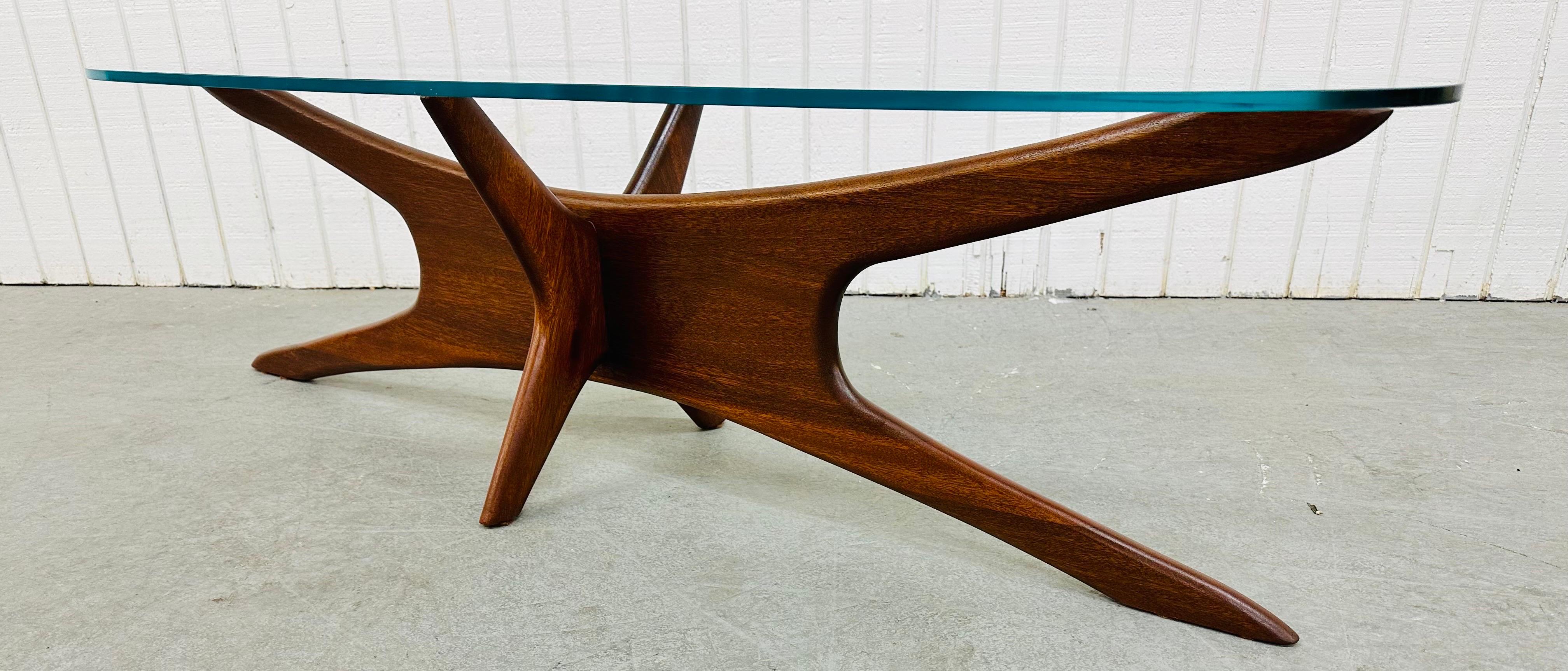 Mid-Century Modern Adrian Pearsall Jax Walnut Coffee Table In Good Condition In Clarksboro, NJ