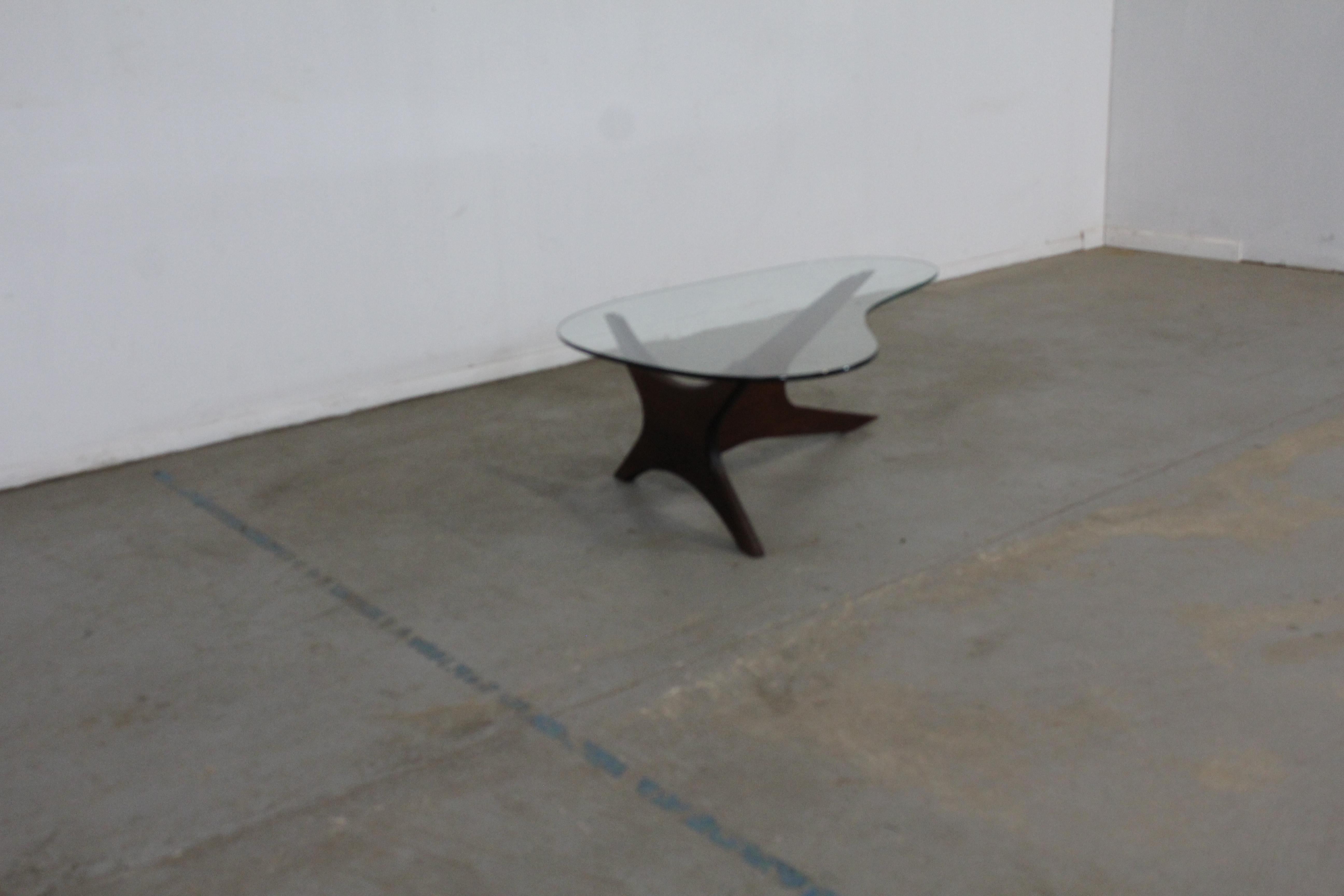 Mid-Century Modern Adrian Pearsall Kidney Glass Coffee Table 6