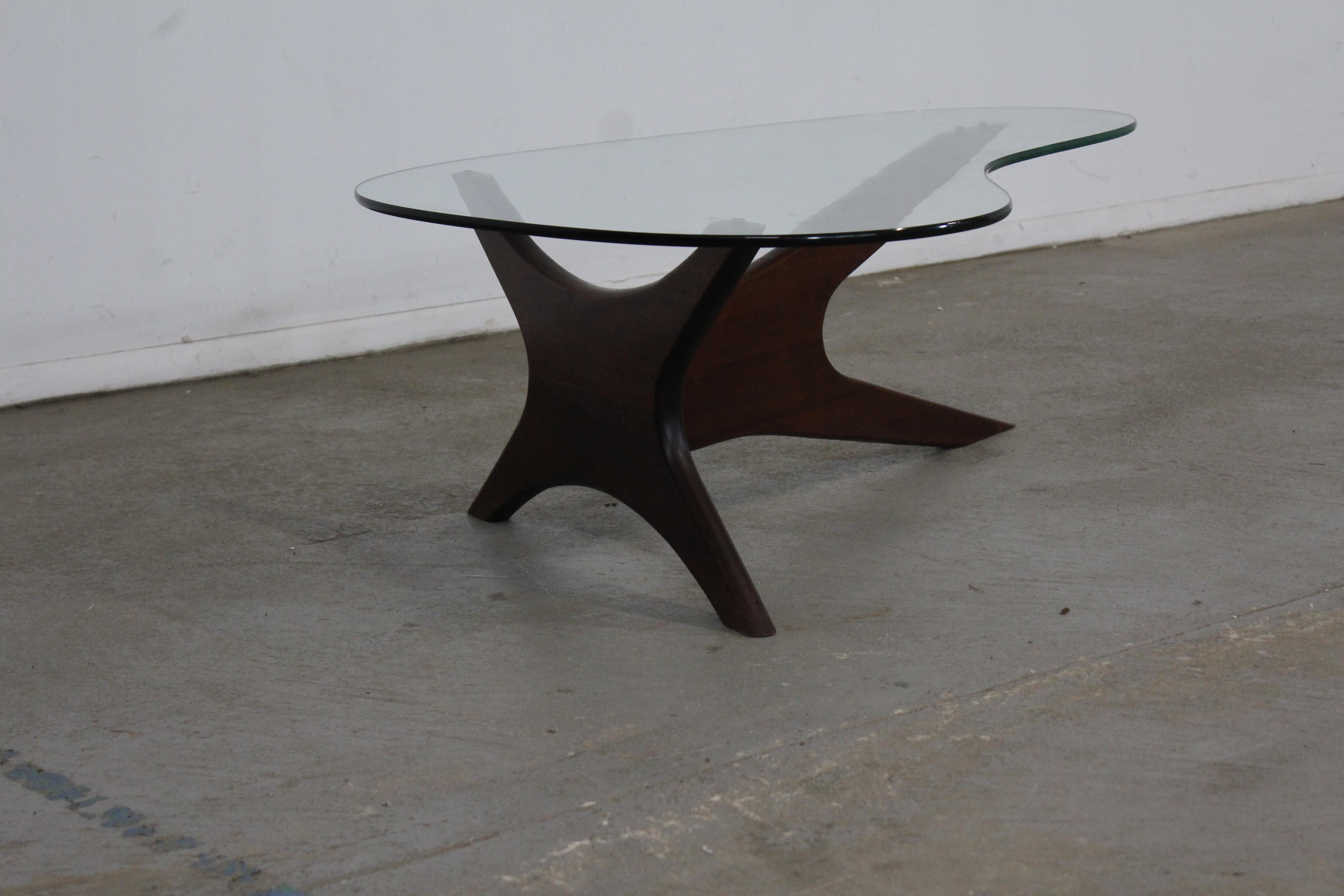 Mid-Century Modern Adrian Pearsall Kidney Glass Coffee Table 7