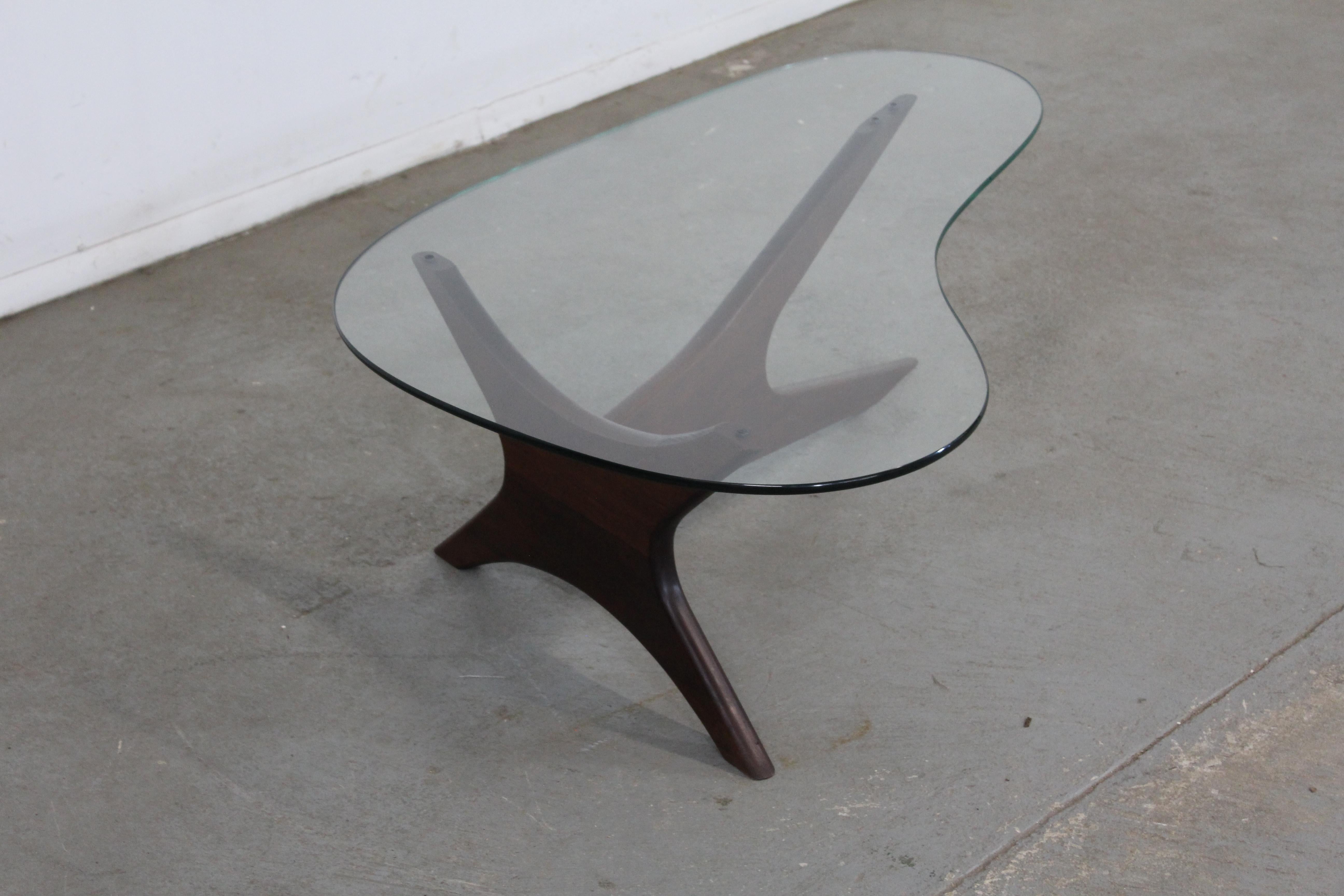 Mid-Century Modern Adrian Pearsall Kidney Glass Coffee Table 8