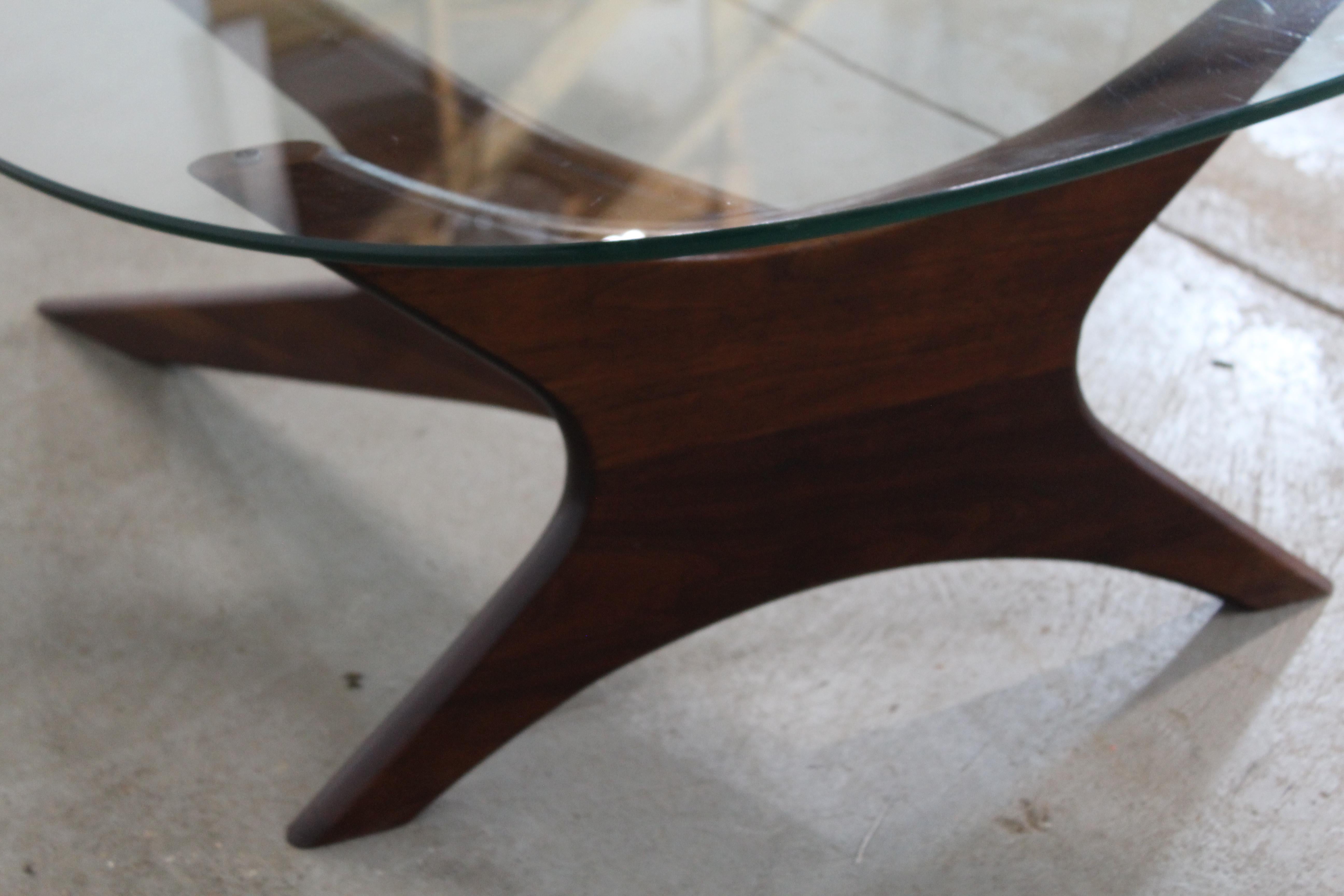 Mid-Century Modern Adrian Pearsall Kidney Glass Coffee Table 13