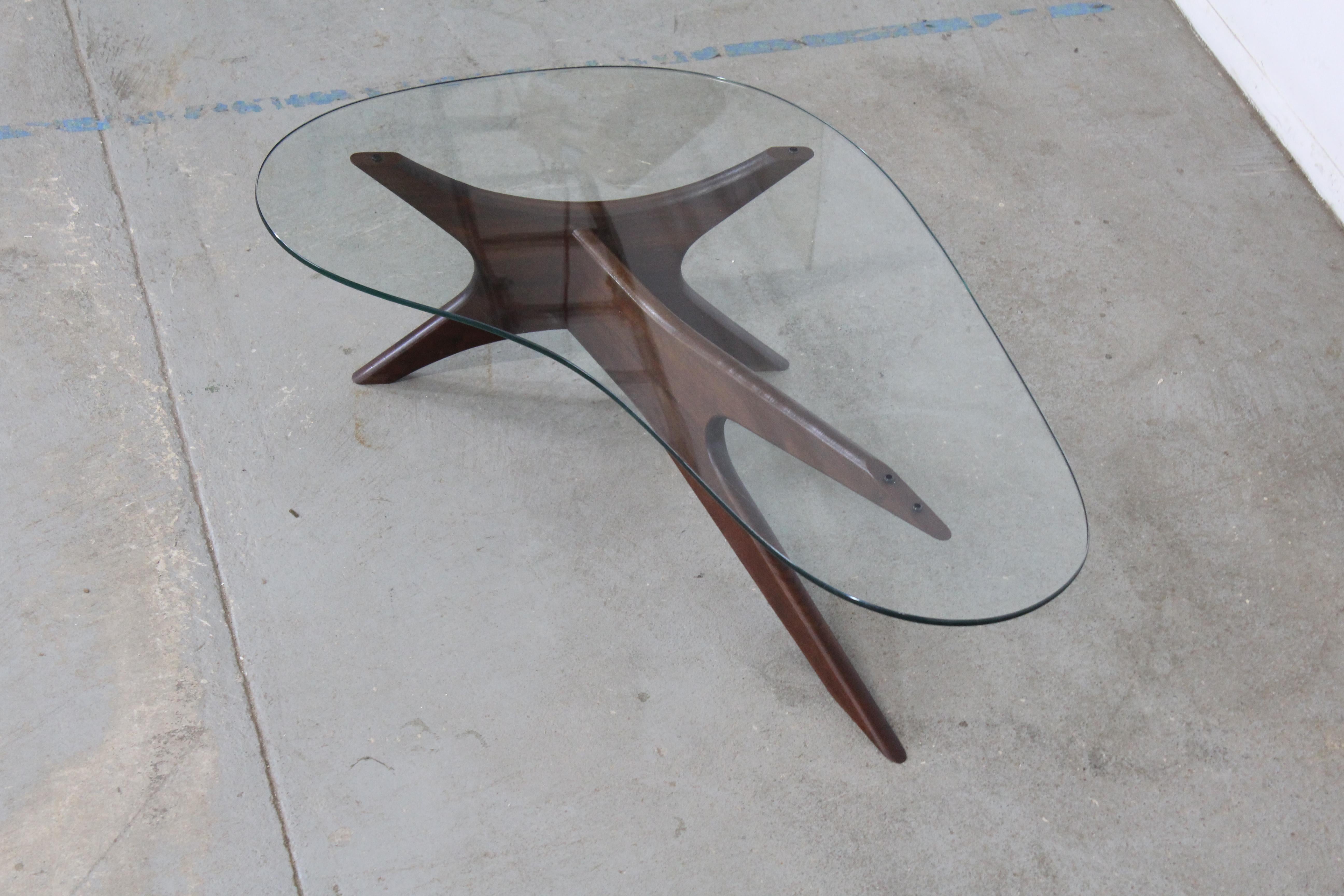 Mid-Century Modern Adrian Pearsall Kidney Glass Coffee Table 15