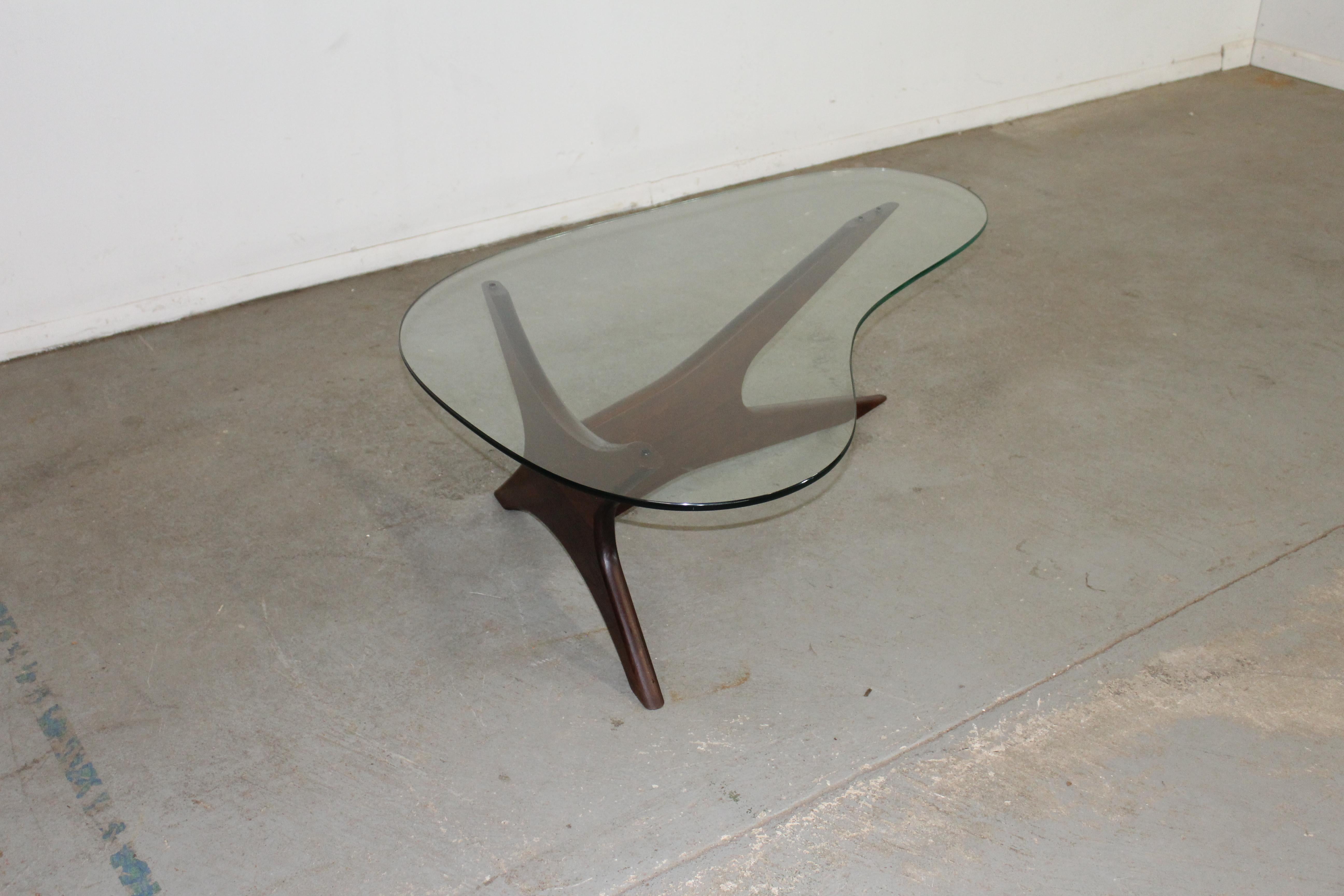 Mid-Century Modern Adrian Pearsall Kidney Glass Coffee Table 19