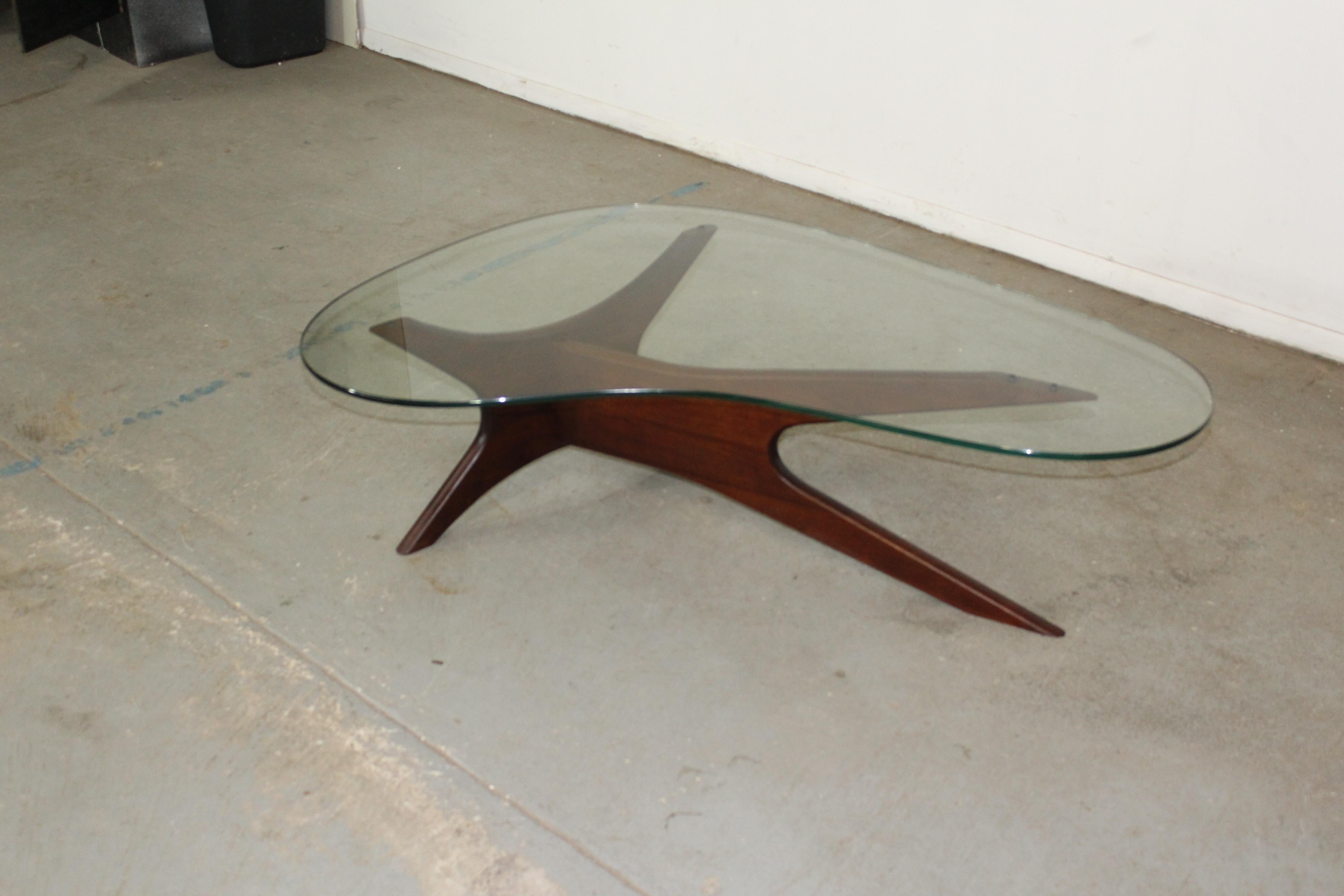 Mid-Century Modern Adrian Pearsall Kidney Glass Coffee Table 2
