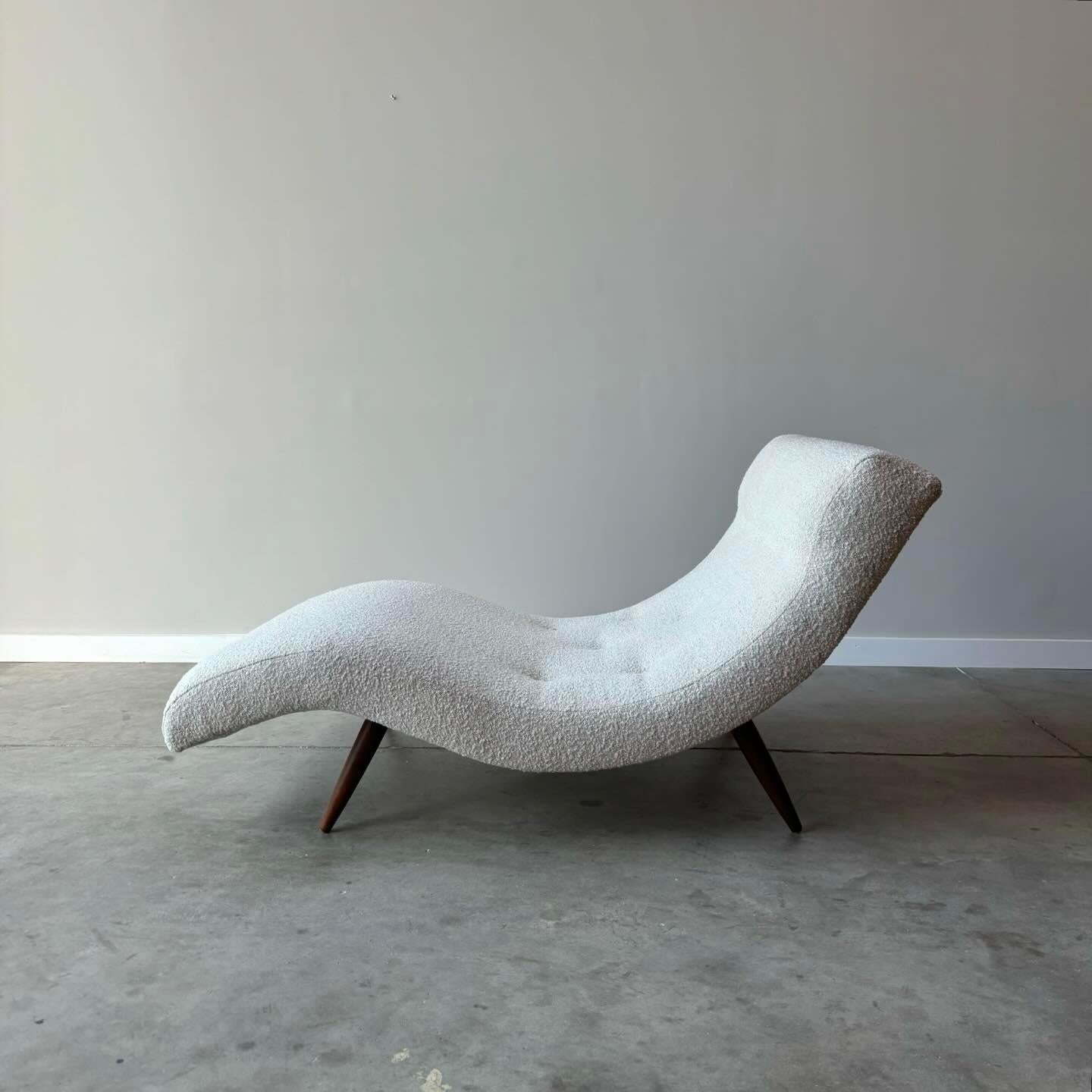Upholstery Mid-Century Modern Adrian Pearsall Model 108-C Wave Chaise For Sale