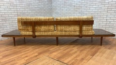 Mid Century Modern Adrian Pearsall Oak Daybed Sofa with Floating End Tables
