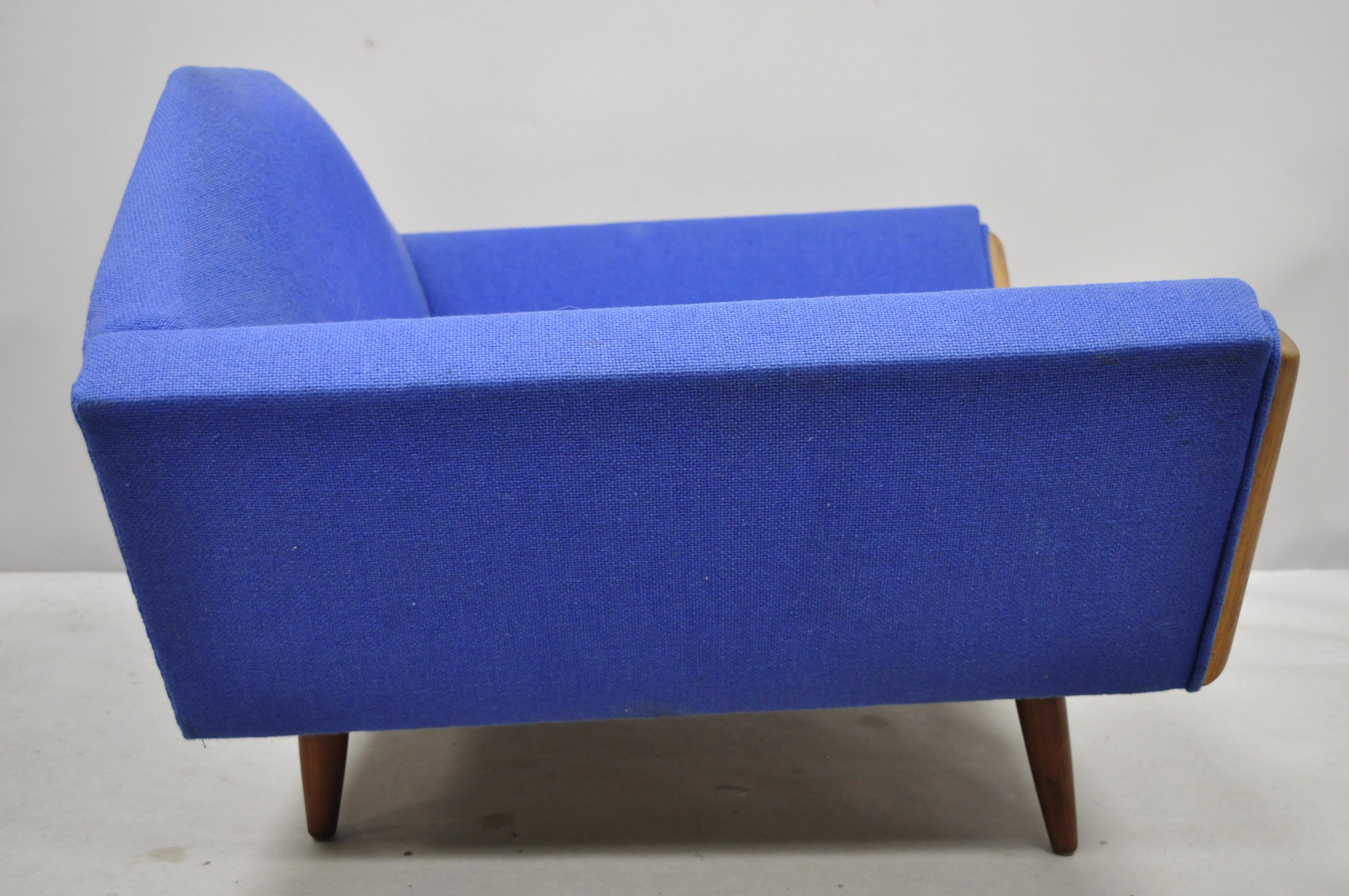 Fabric Mid-Century Modern Adrian Pearsall Oversized Sculptural Walnut Lounge Club Chair