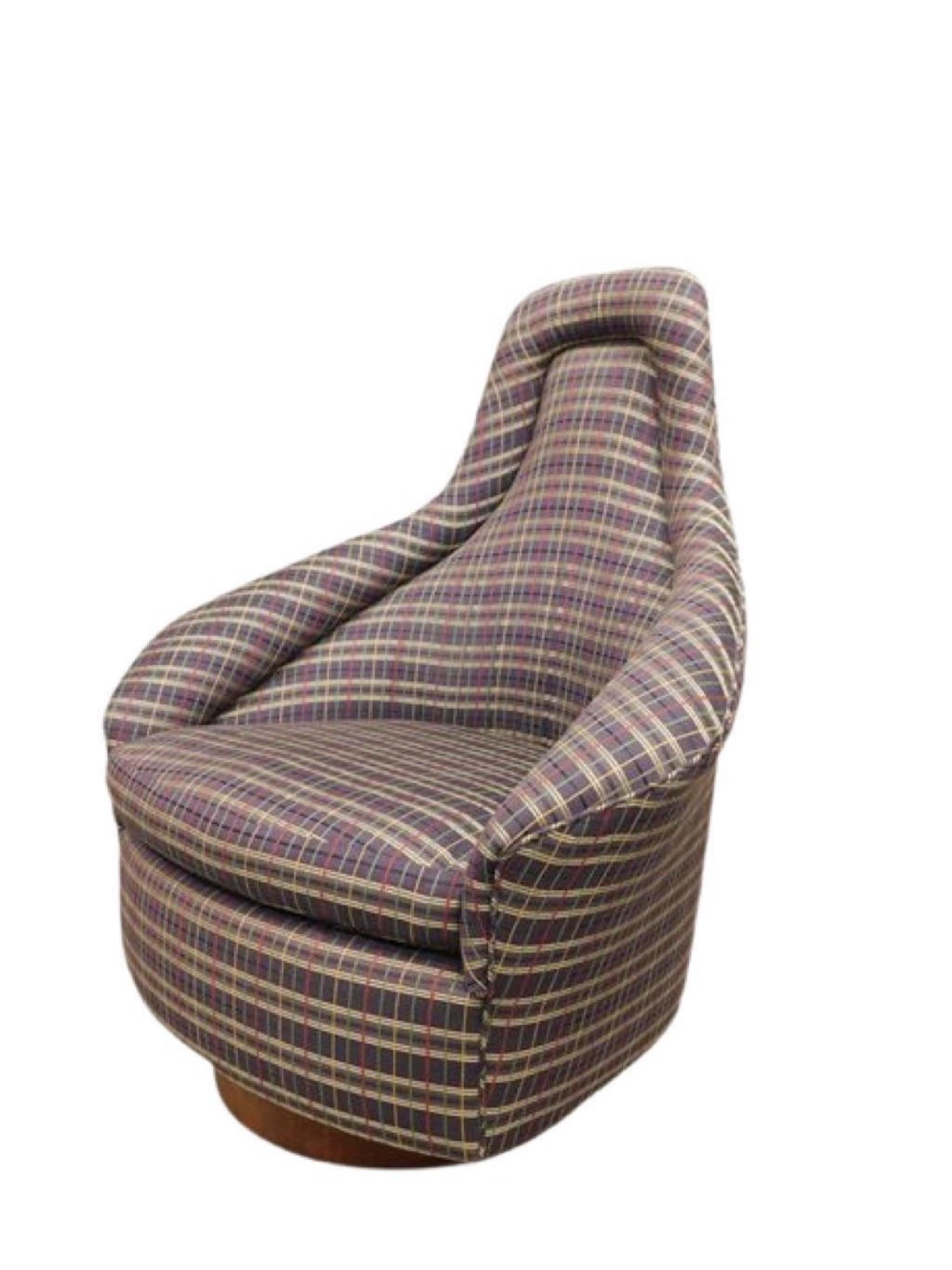 Milieu du XXe siècle Adrian Pearsall fauteuil de salon pivotant Rock, moderne du milieu du siècle dernier en vente