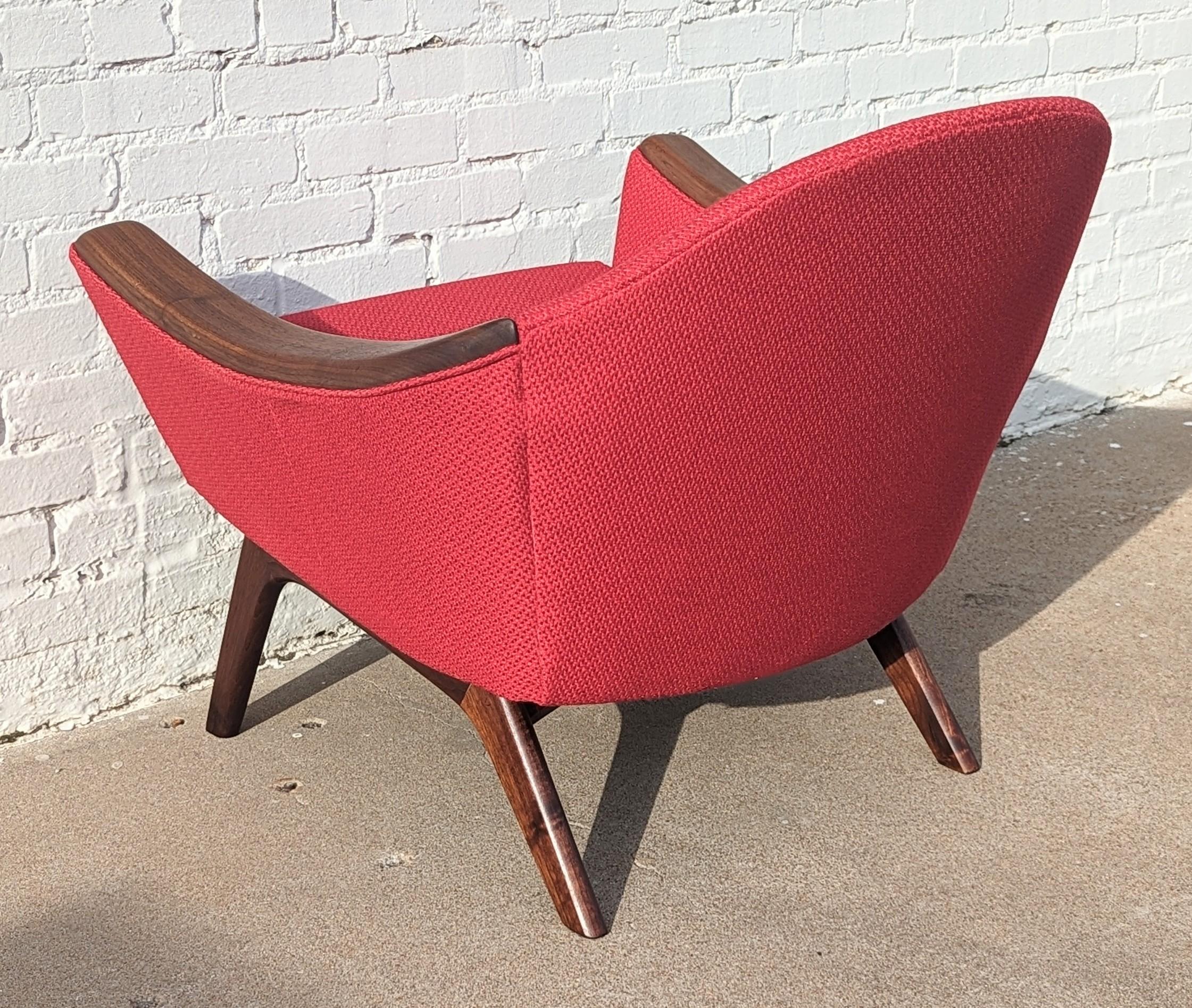 Upholstery Mid Century Modern Adrian Pearsall Scoop Side Chair  For Sale