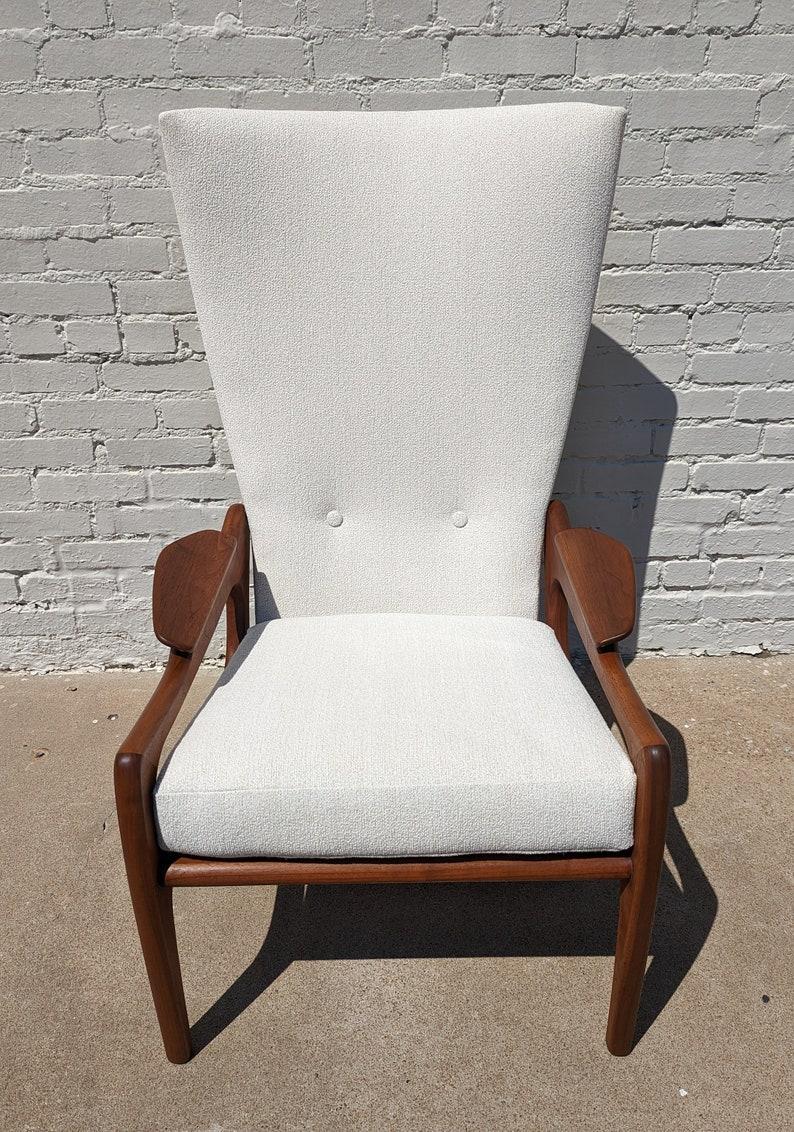Mid Century Modern Adrian Pearsall Sculptural High Back Chair For Sale 3