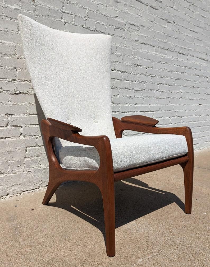Mid Century Modern Adrian Pearsall Sculptural High Back Chair For Sale 5