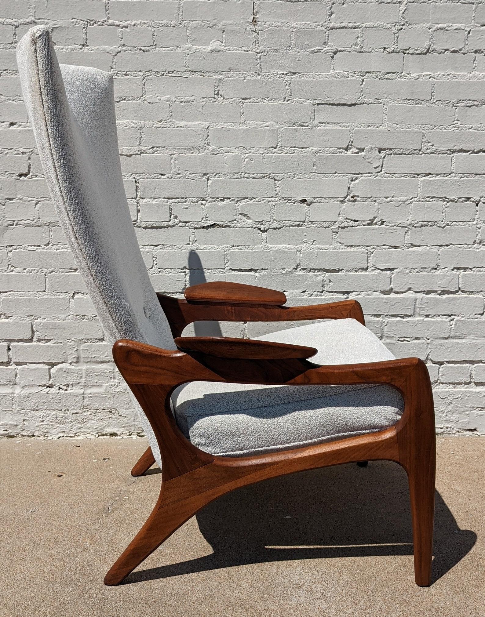 Mid-Century Modern Mid Century Modern Adrian Pearsall Sculptural High Back Chair For Sale