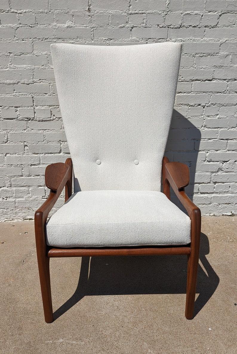 Mid Century Modern Adrian Pearsall Sculptural High Back Chair In Good Condition For Sale In Tulsa, OK