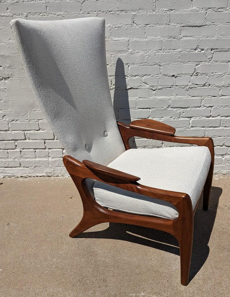Mid Century Modern Adrian Pearsall Sculptural High Back Chair For Sale 2
