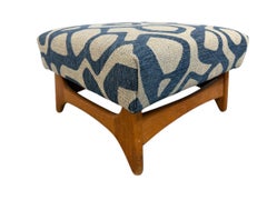 Mid-Century Modern Adrian Pearsall Sculptural Walnut Ottoman - Restored!
