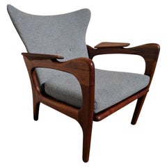 Mid Century Modern Adrian Pearsall Solid Walnut Sculptural Lounge Chair