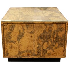 Mid-Century Modern Adrian Pearsall Square Cork Glass End Side Table, 1970s