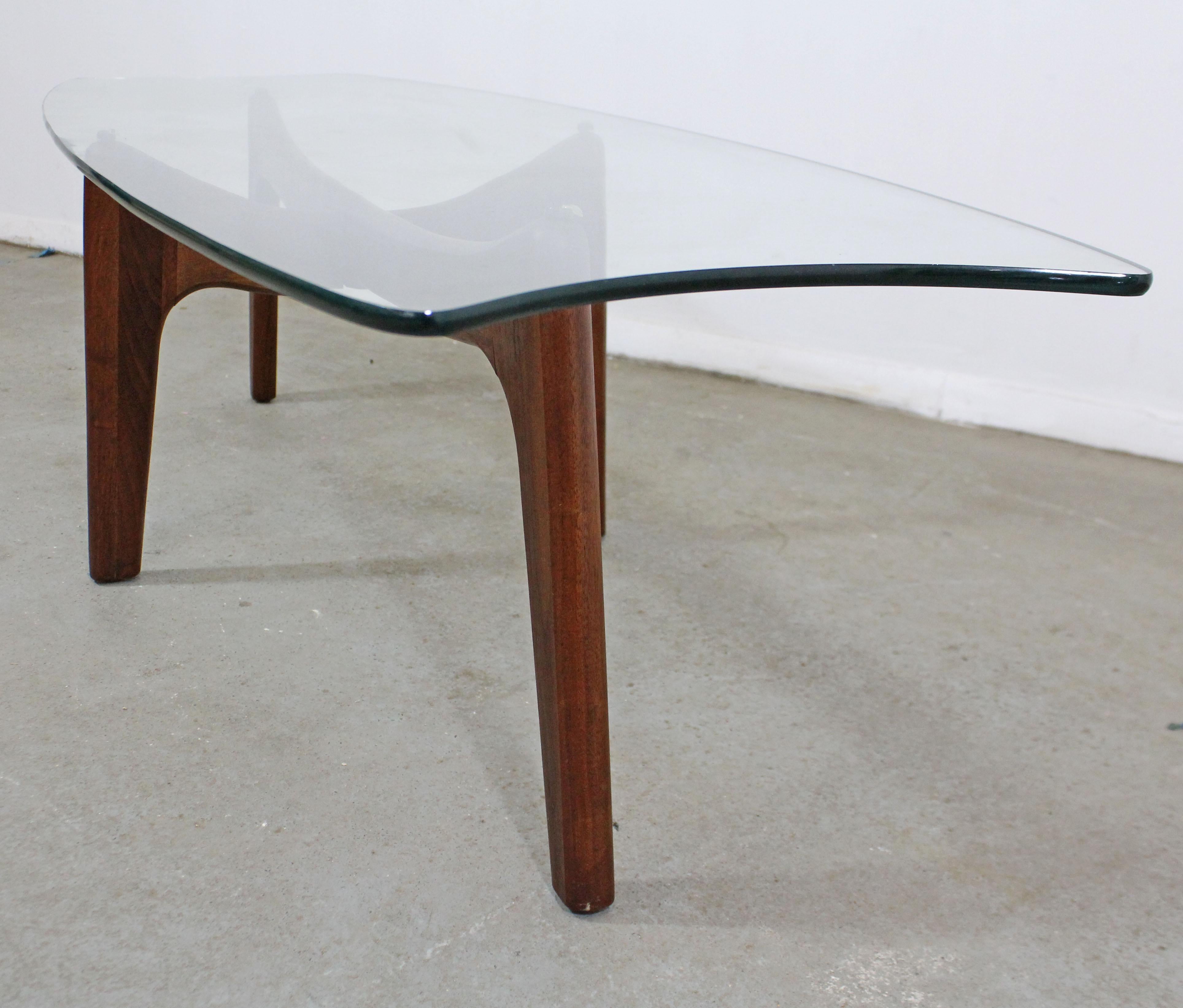 Mid-Century Modern Adrian Pearsall Stingray Walnut and Glass Coffee Table 2