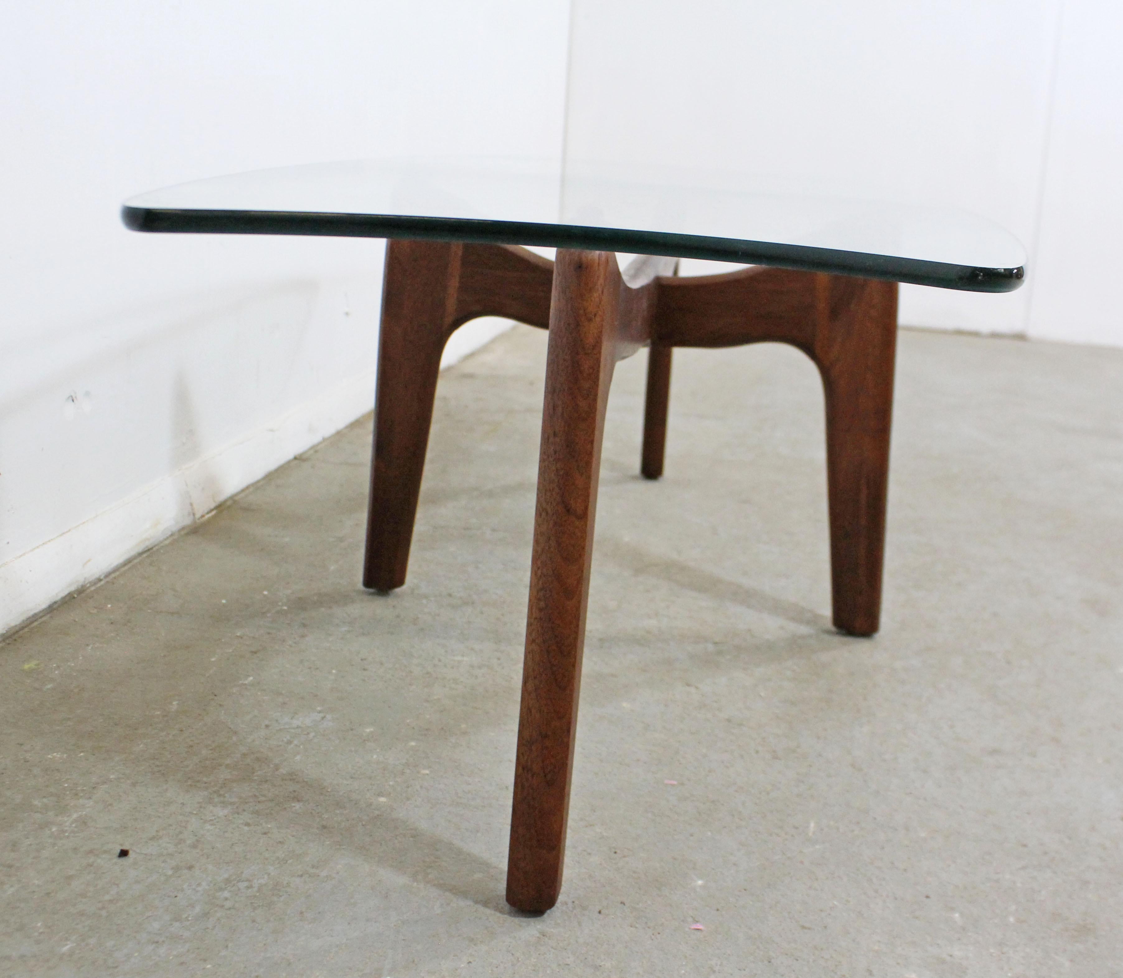 American Mid-Century Modern Adrian Pearsall Stingray Walnut and Glass Coffee Table