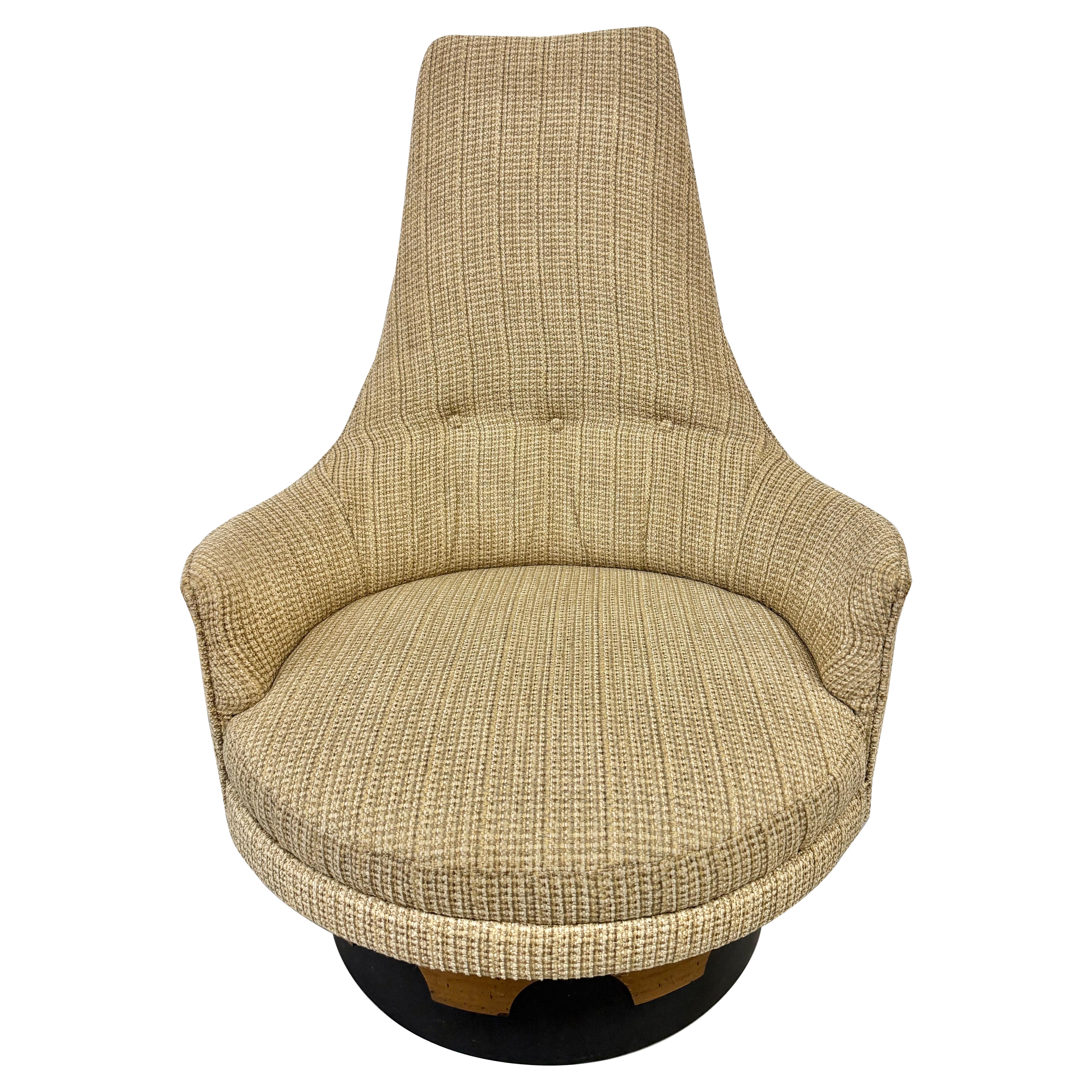Mid-Century Modern Adrian Pearsall ‘Strictly Spanish’ Swivel Lounge Chair