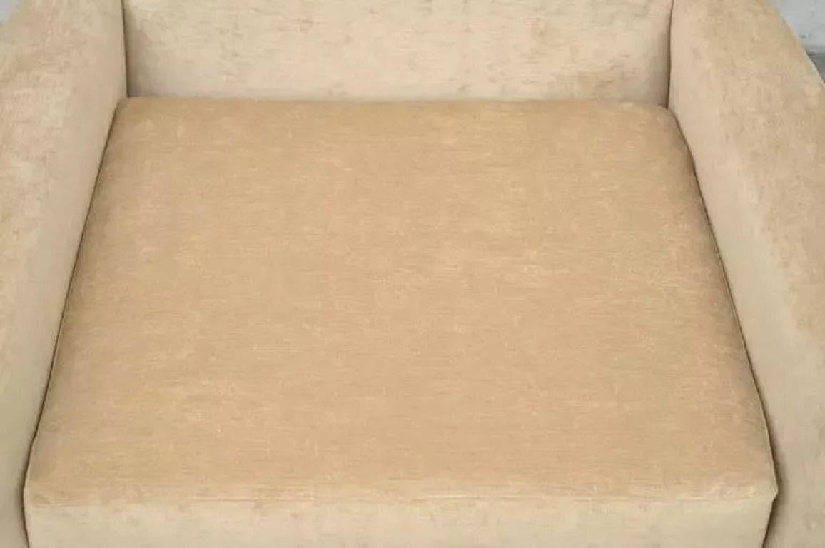 Tissu Fauteuil de salon Adrian Pearsall de style mi-siècle moderne à dossier en diamant beige en vente