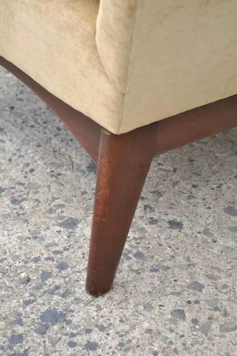 Fauteuil de salon Adrian Pearsall de style mi-siècle moderne à dossier en diamant beige en vente 1