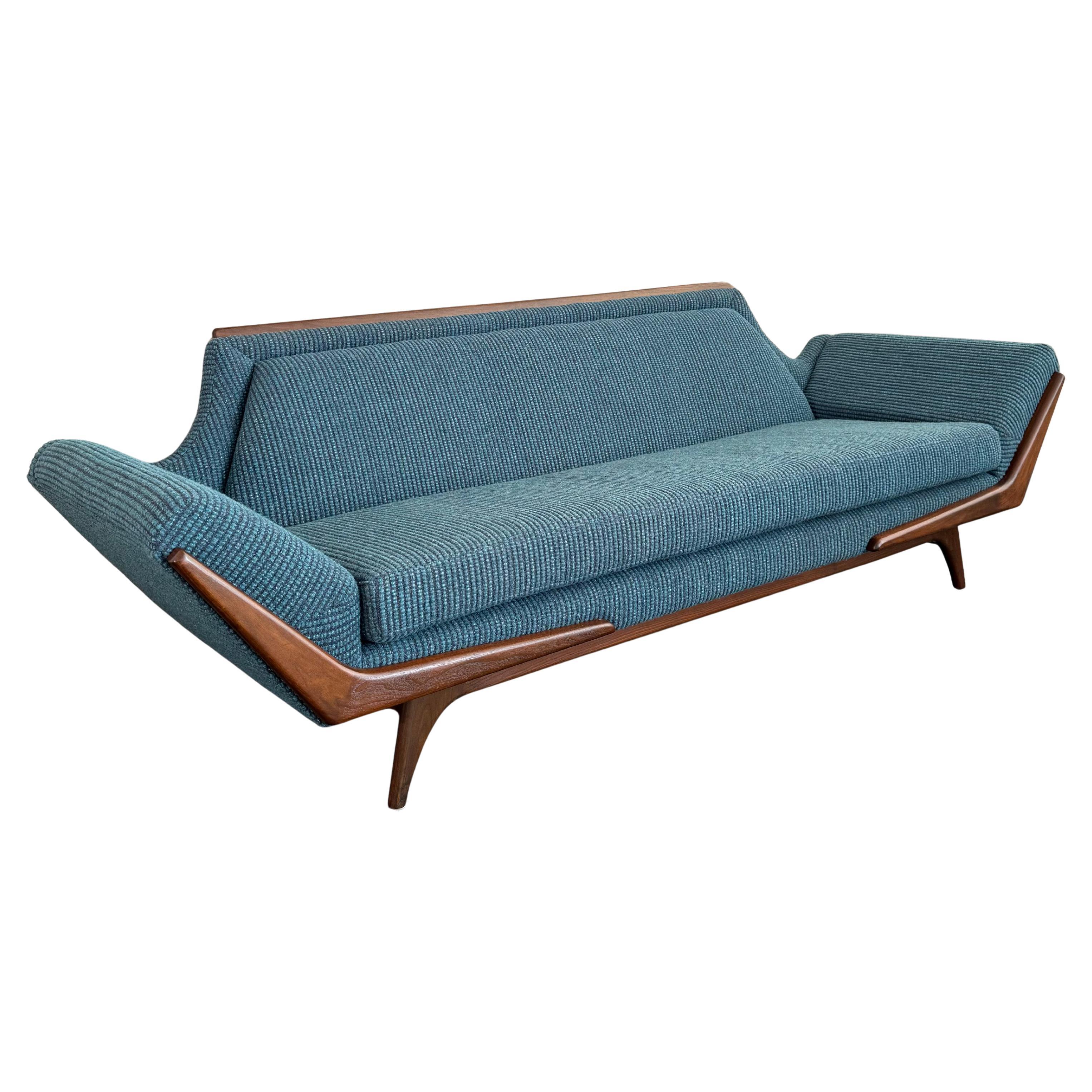 Mid-Century Modern Adrian Pearsall Style Gondola Sofa By Rowe Furniture