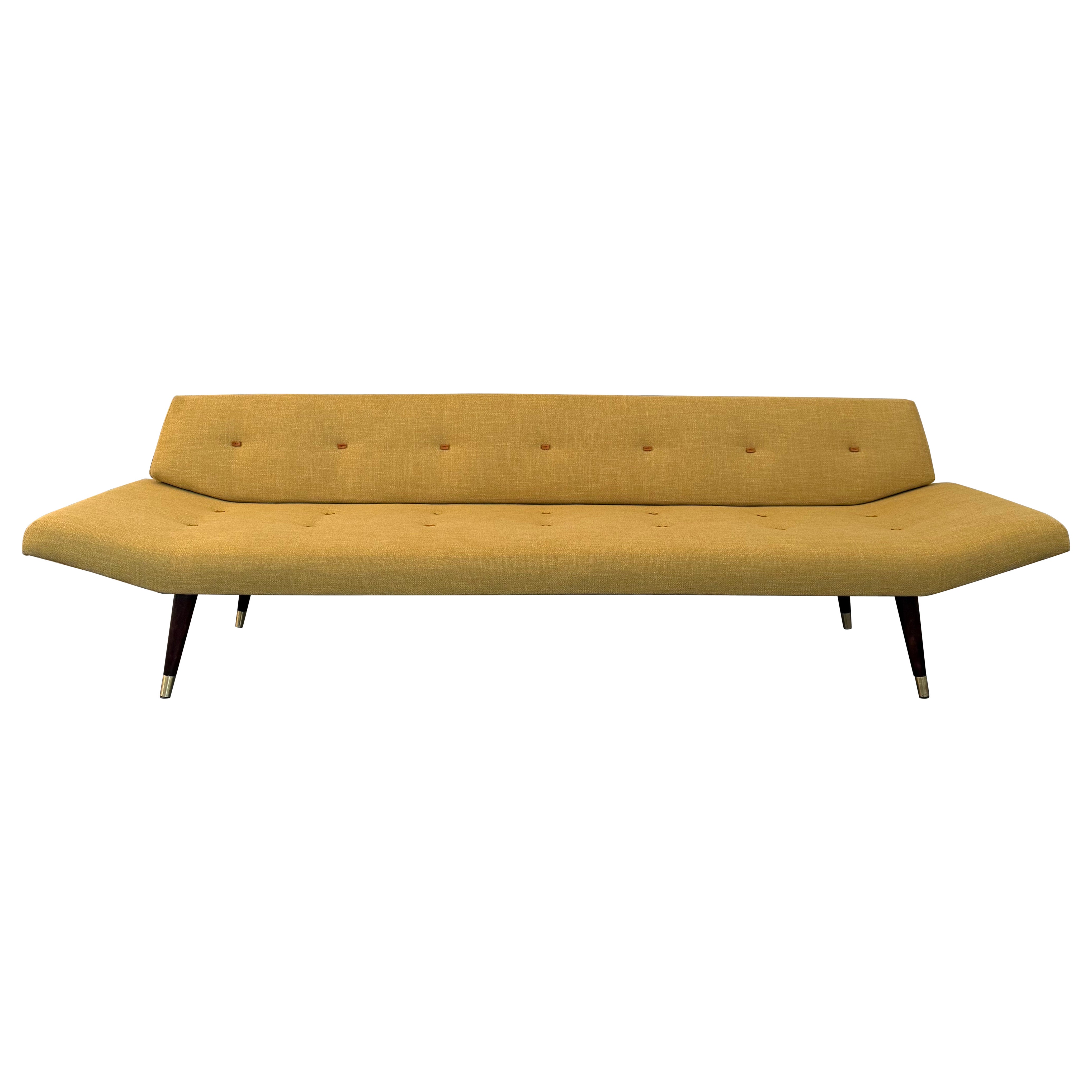 Mid-Century Modern Adrian Pearsall Style Gondola Sofa Daybed For Sale