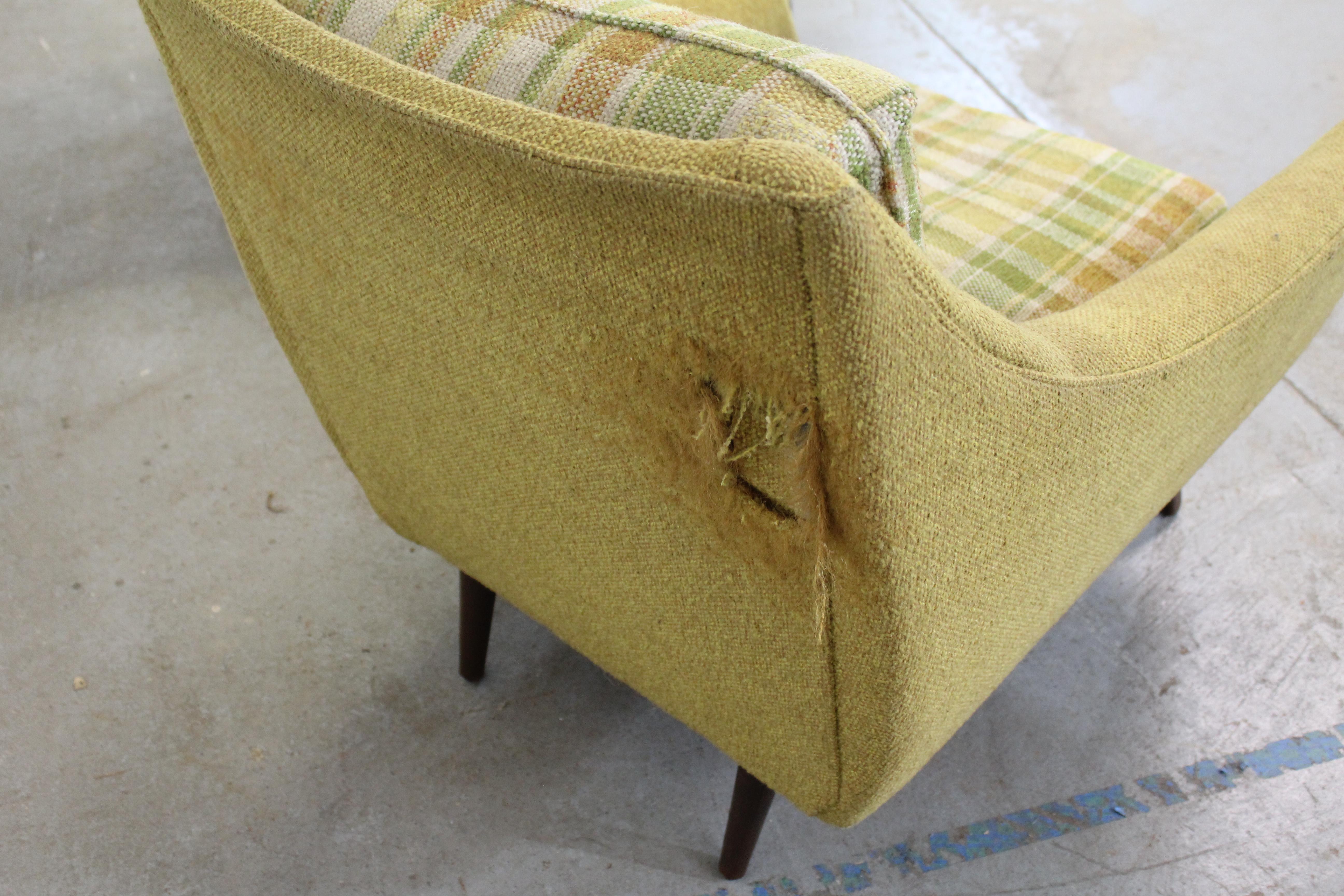 Mid-Century Modern Adrian Pearsall Style His & Her Lounge Chairs by Bassett Arm 2