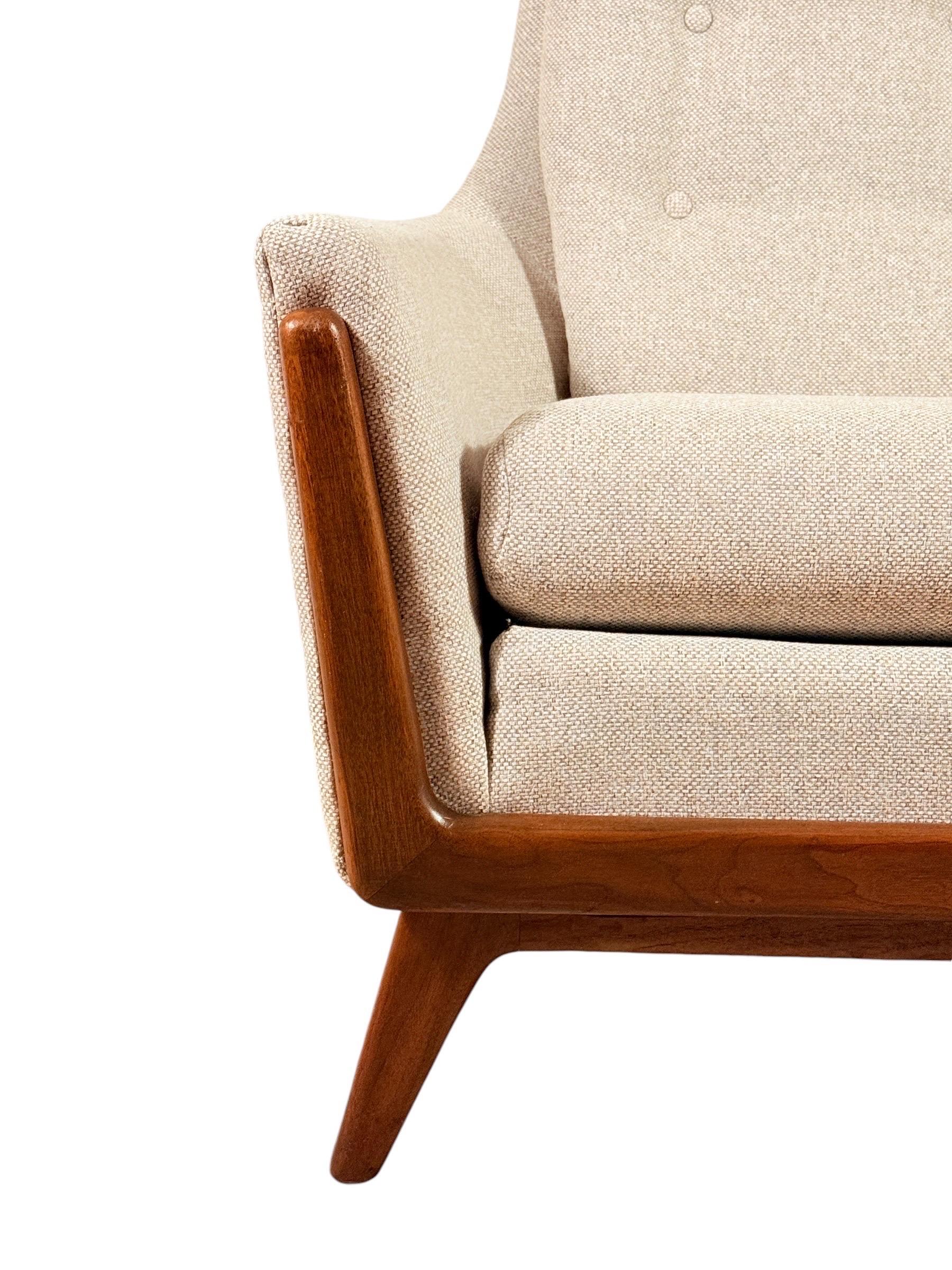 Fabric Mid-century Modern Adrian Pearsall Style Lounge Chair by Rowe Furniture