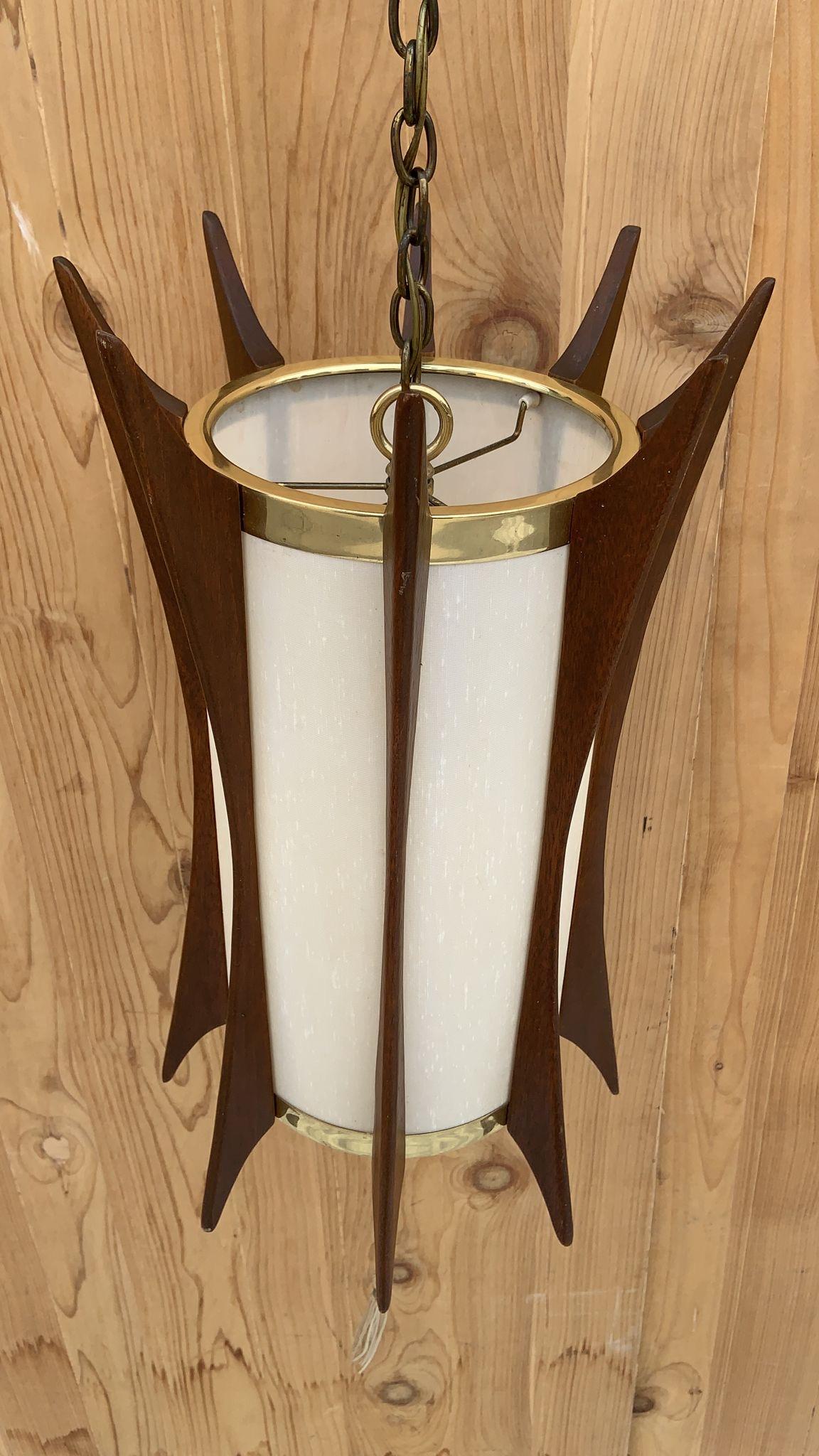 mid century swag lamp