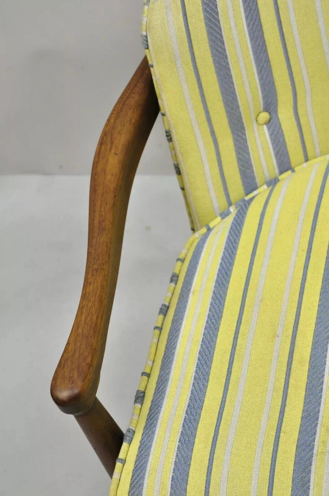 Chaise longue de club à dossier en noyer de style Adrian Pearsall, modernité du milieu du siècle dernier en vente 4