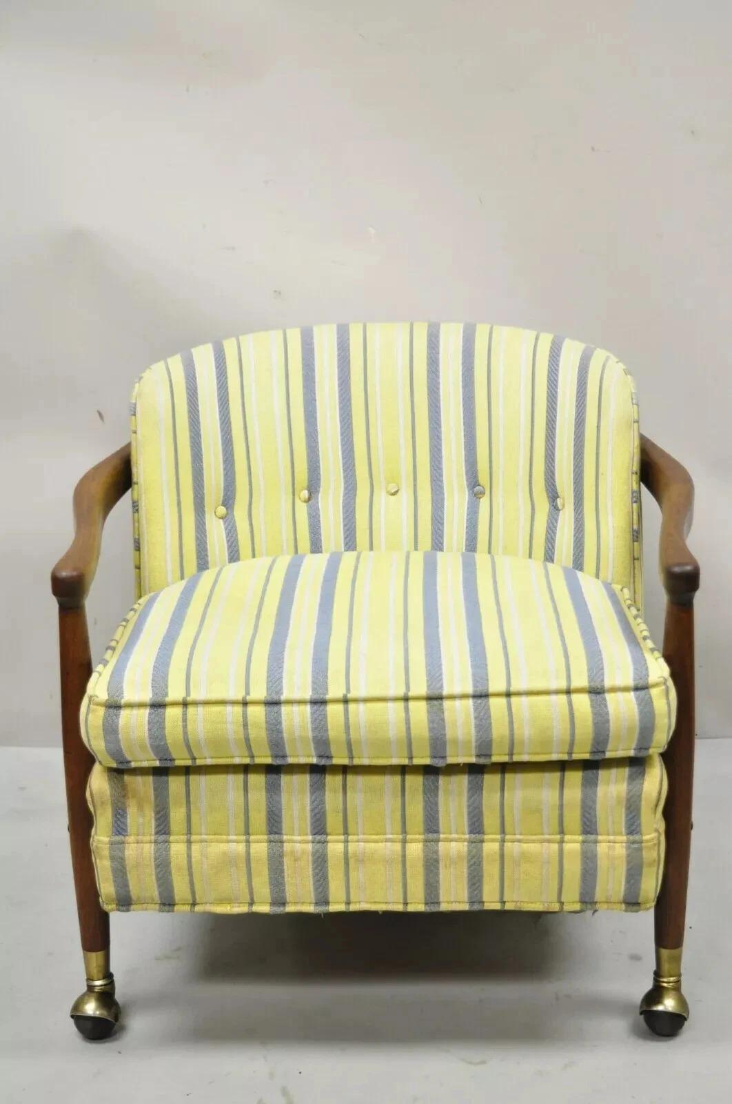 Chaise longue de club à dossier en noyer de style Adrian Pearsall, modernité du milieu du siècle dernier en vente 5
