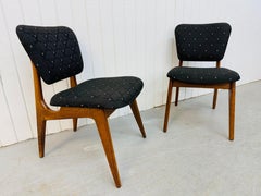 Mid-Century Modern Adrian Pearsall Style Walnut Side Chairs - Set of 2