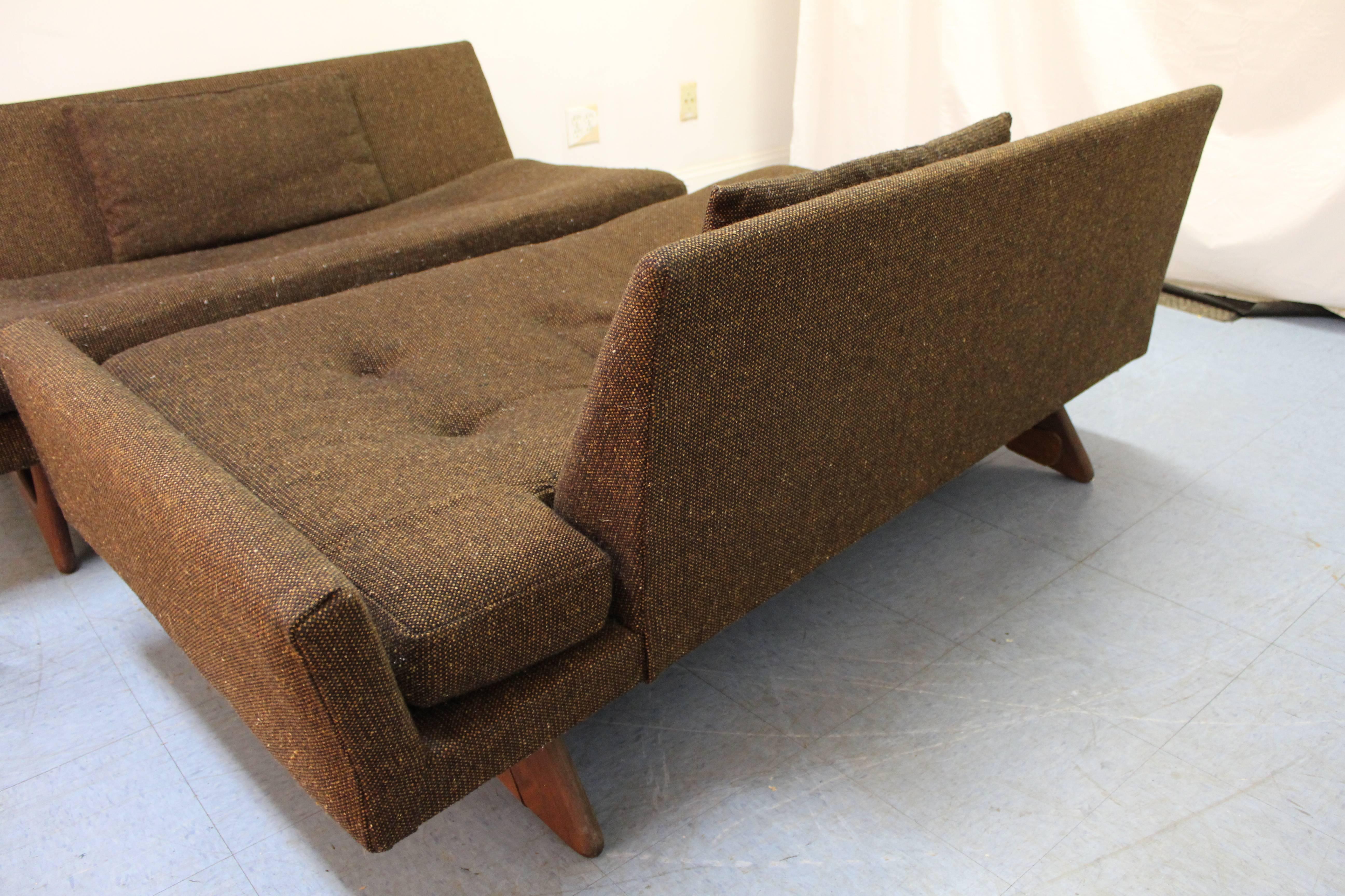 Mid-20th Century Mid-Century Modern Adrian Pearsall Two-Piece Sectional Sofa