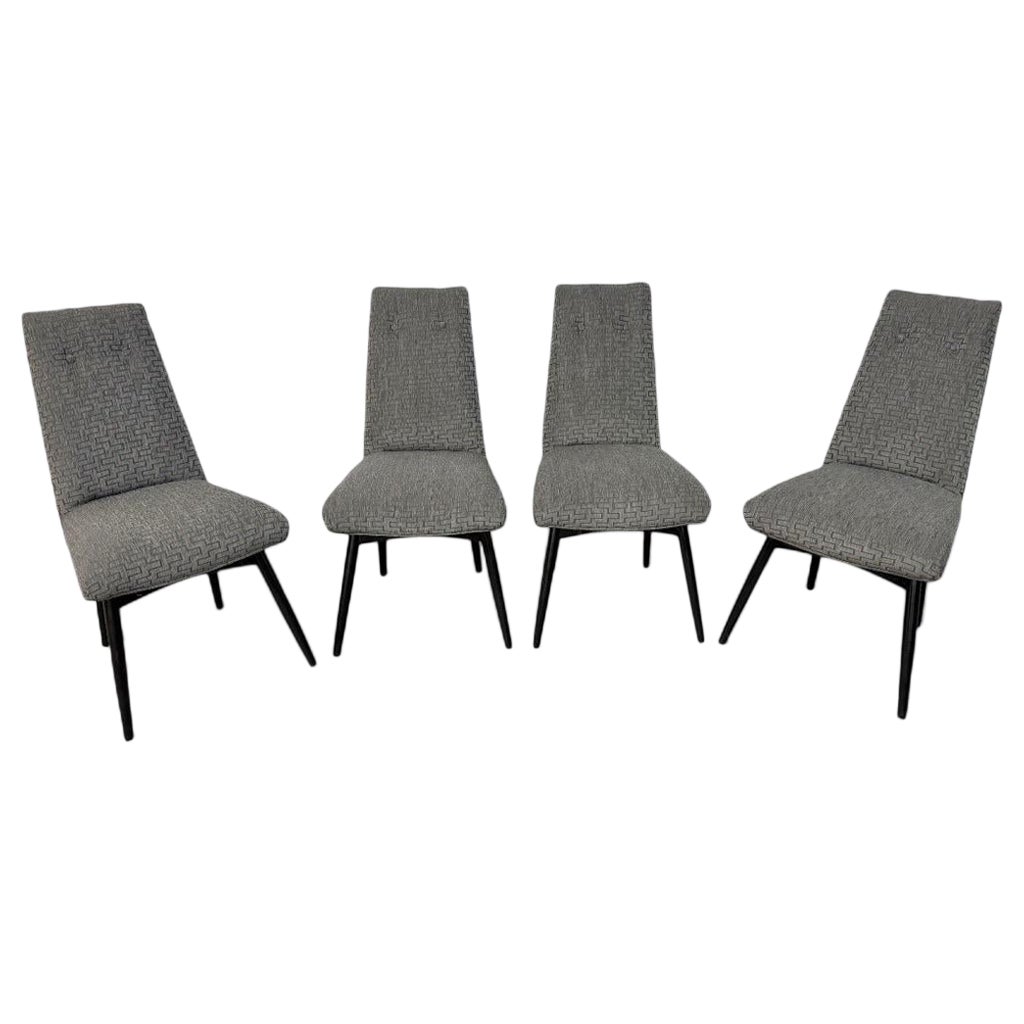 Chaises de salle à manger tapissées Adrian Pearsall de style moderne du milieu du siècle dernier - Lot de 4