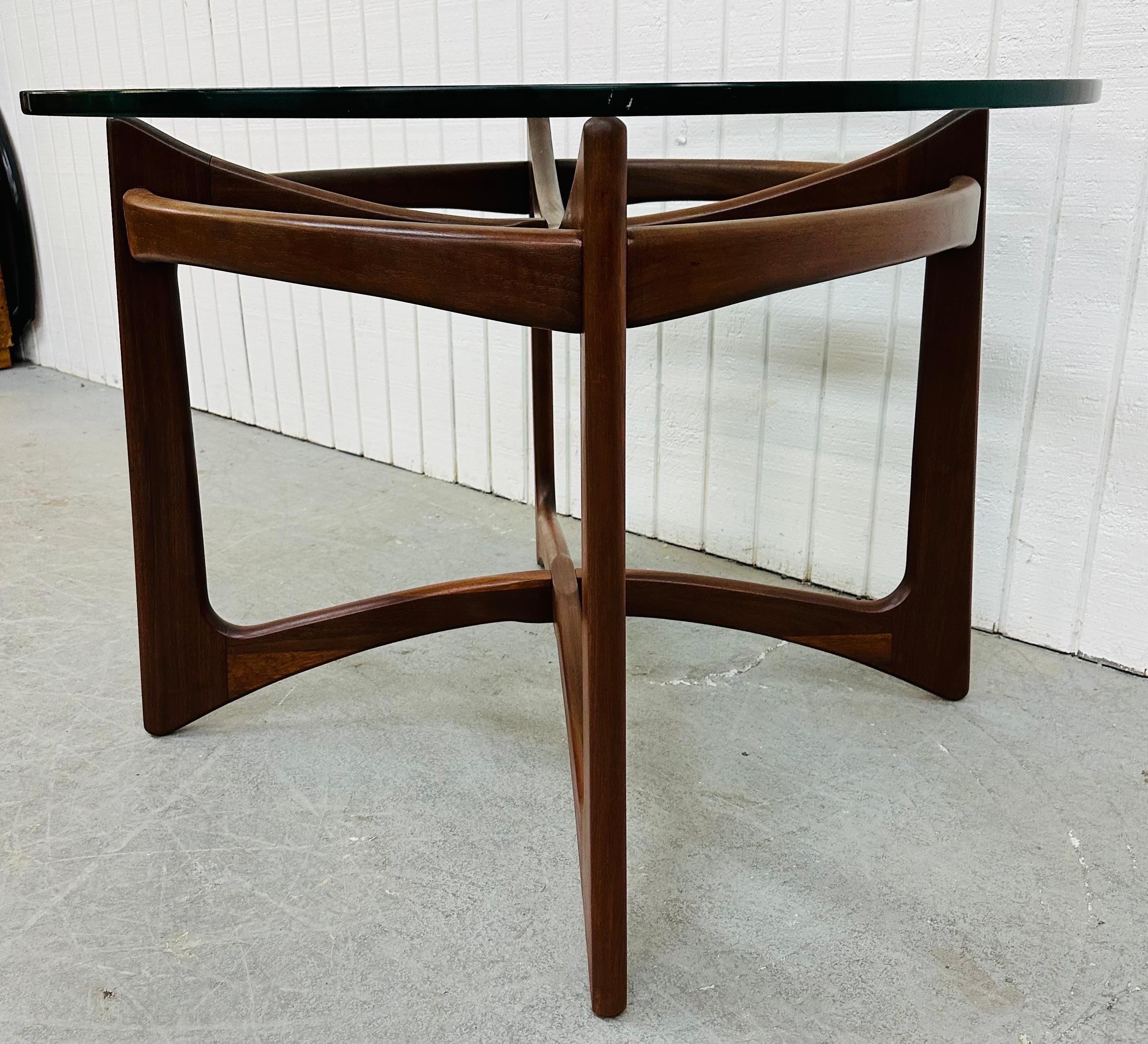 American Mid-Century Modern Adrian Pearsall Walnut Compass Dining Table