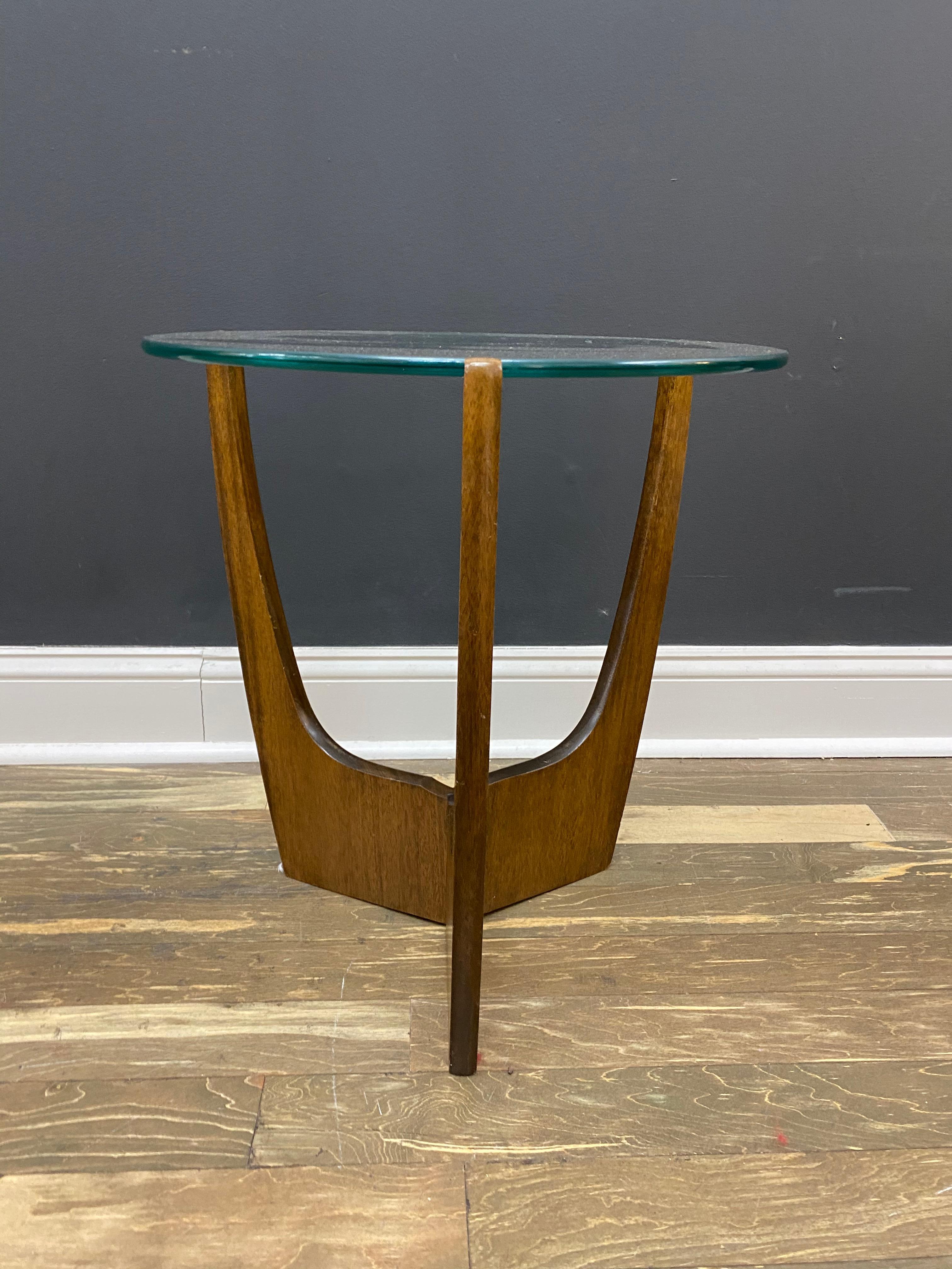 Mid-Century Modern Adrian Pearsall Walnut Glass Side Table 5