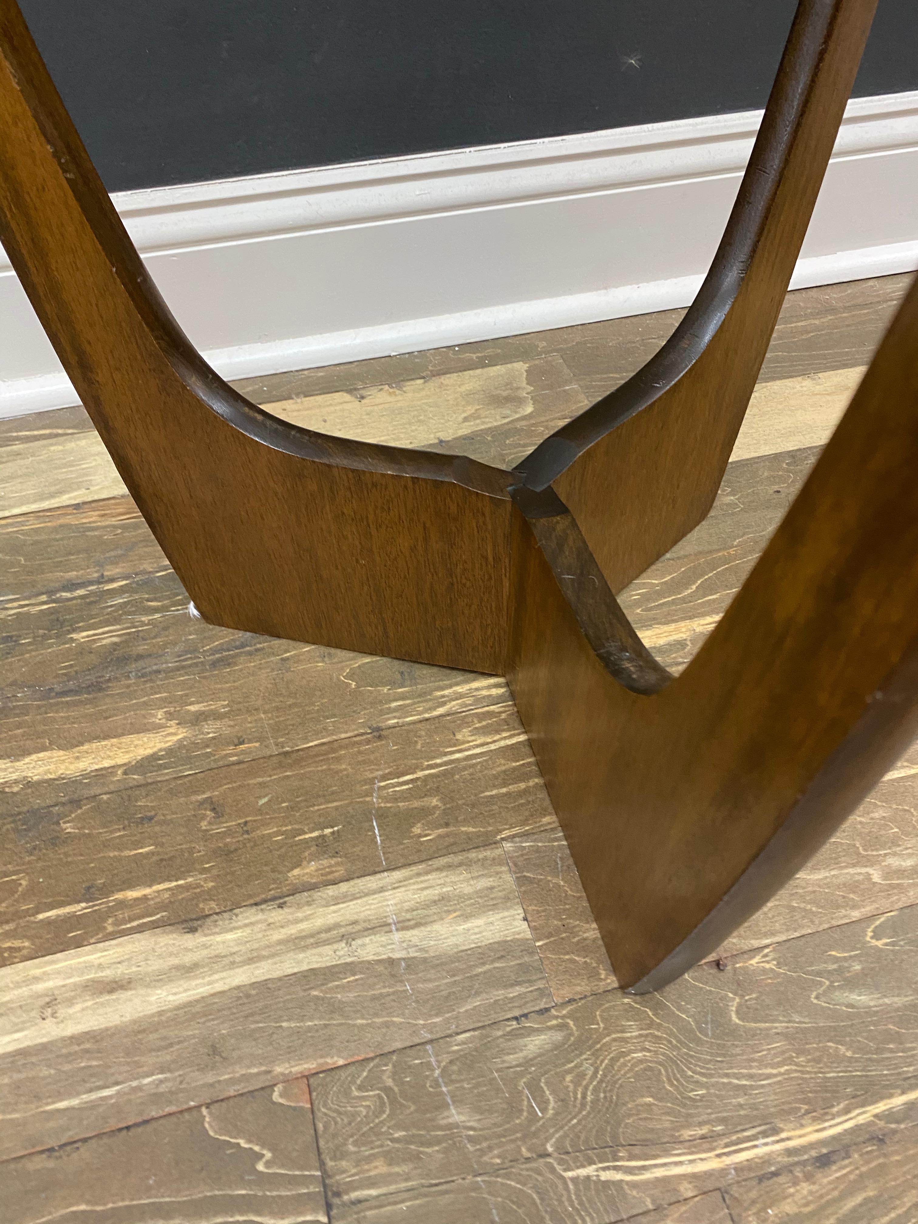 Mid-Century Modern Adrian Pearsall Walnut Glass Side Table 6