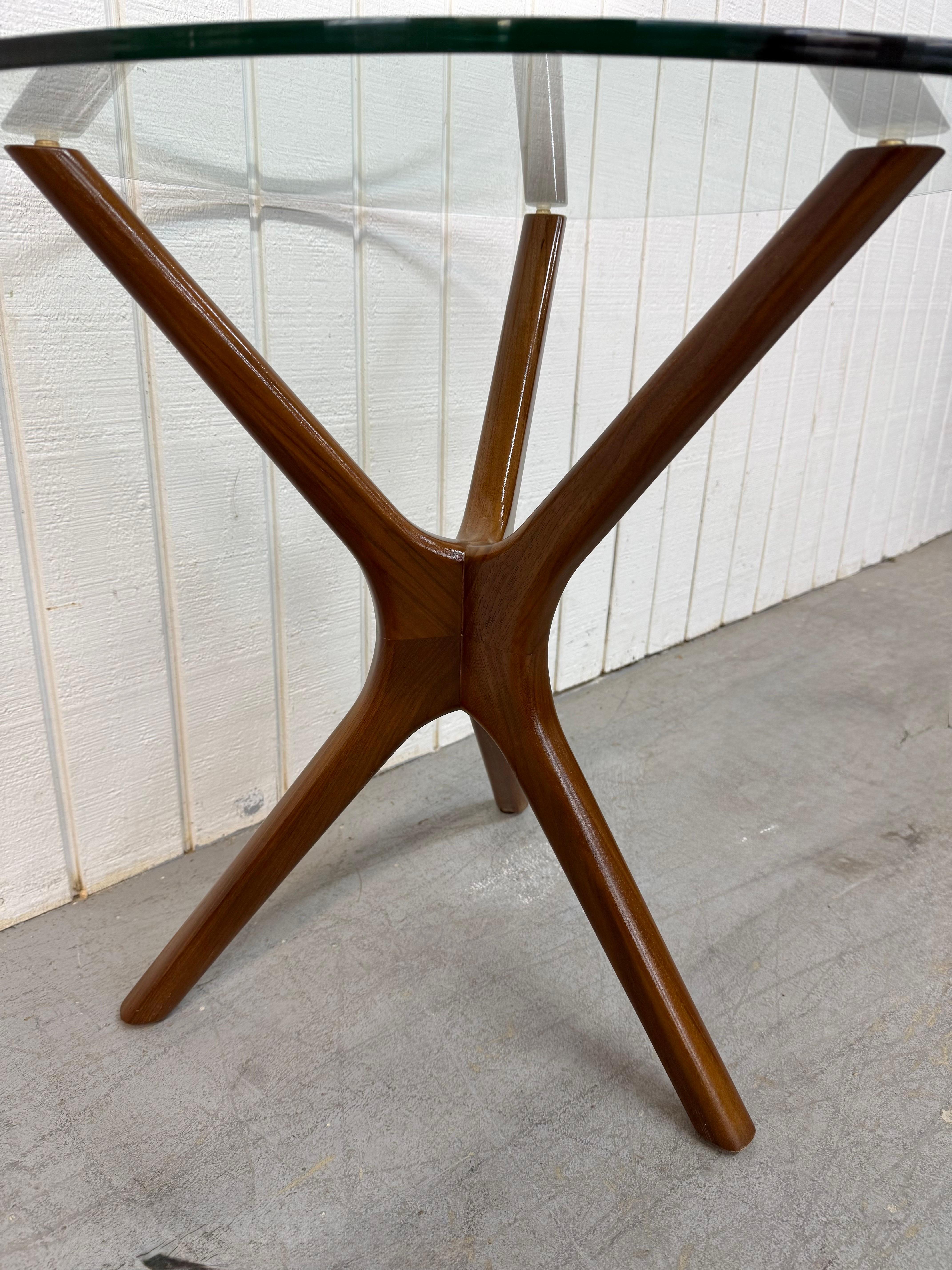 Mid-Century Modern Adrian Pearsall Walnut Glass Top Side Tables - Set of 2 2