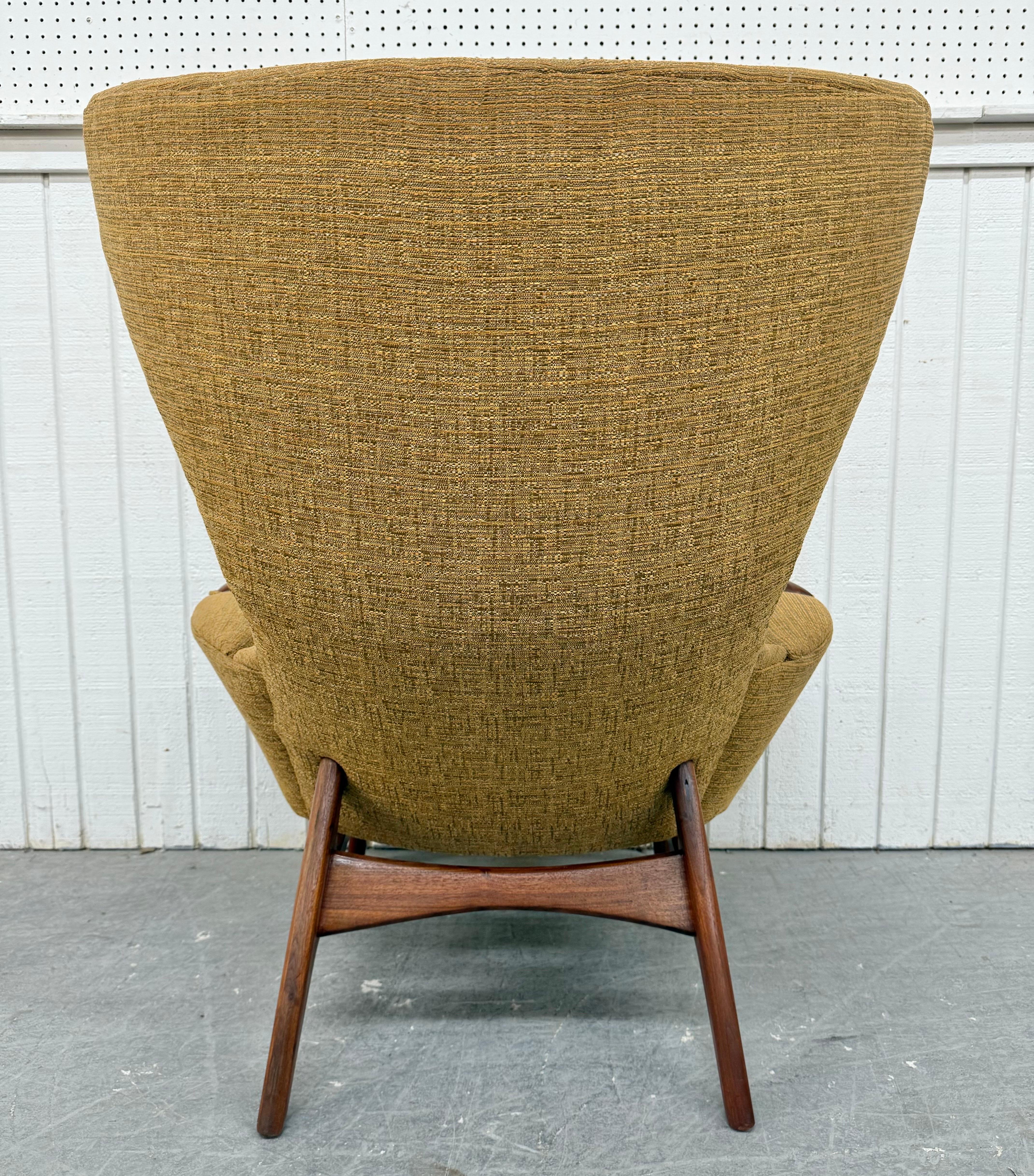 20th Century Mid-Century Modern Adrian Pearsall Wing Chair & Ottoman