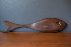 Mid Century Modern African Snakewood Fish Studio Art Sculpture
