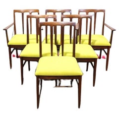 Mid Century Modern Afromosia Danish Style Dining Chairs by Younger x 6