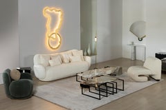 Tavolino da caffè in marmo Aire, Calacatta Oro, fatto a mano Greenapple