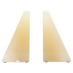 Vintage Mid-Century Modern Alabaster Bookends