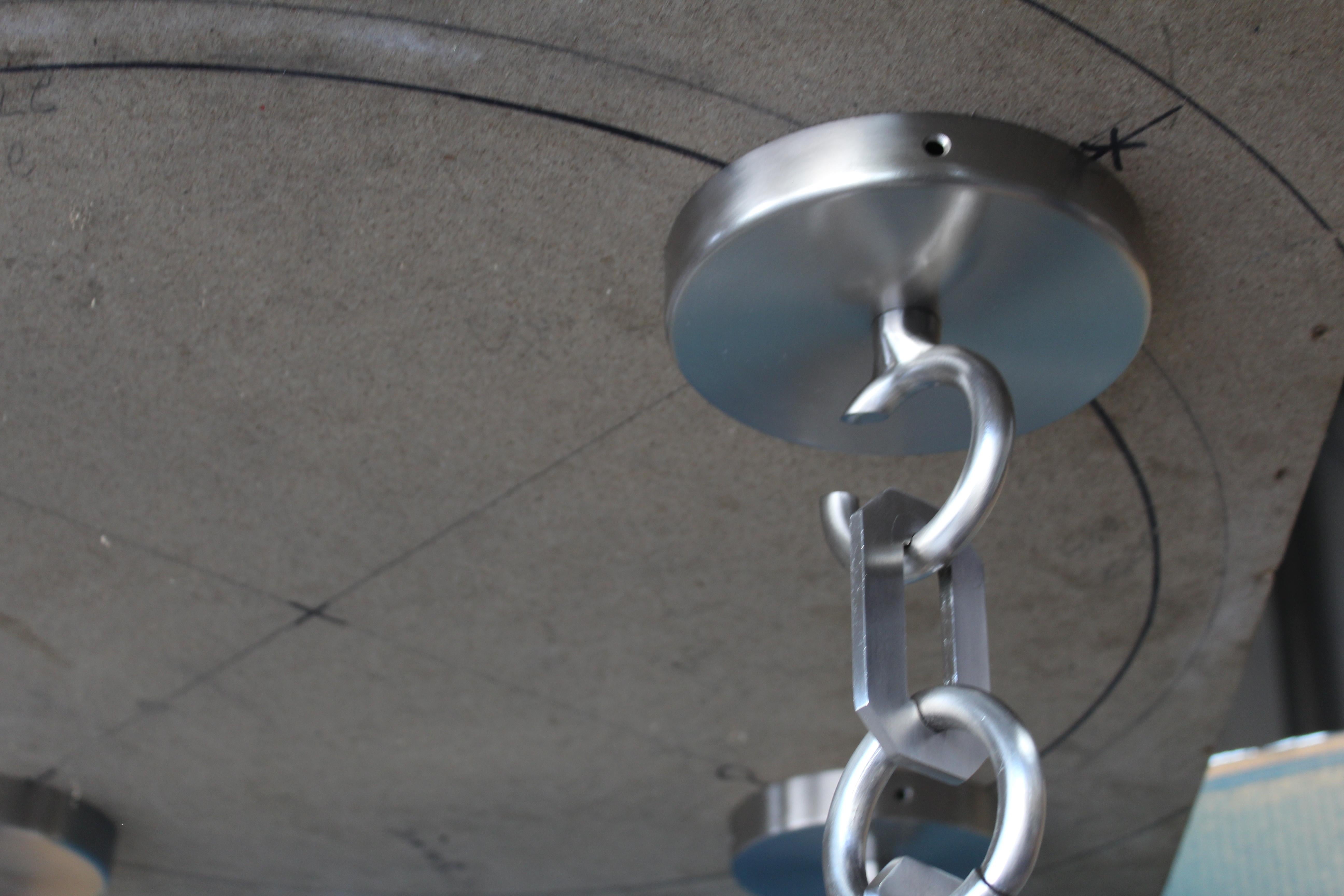 Fine XX secolo Lampadario in alabastro moderno del metà secolo personalizzato in vendita
