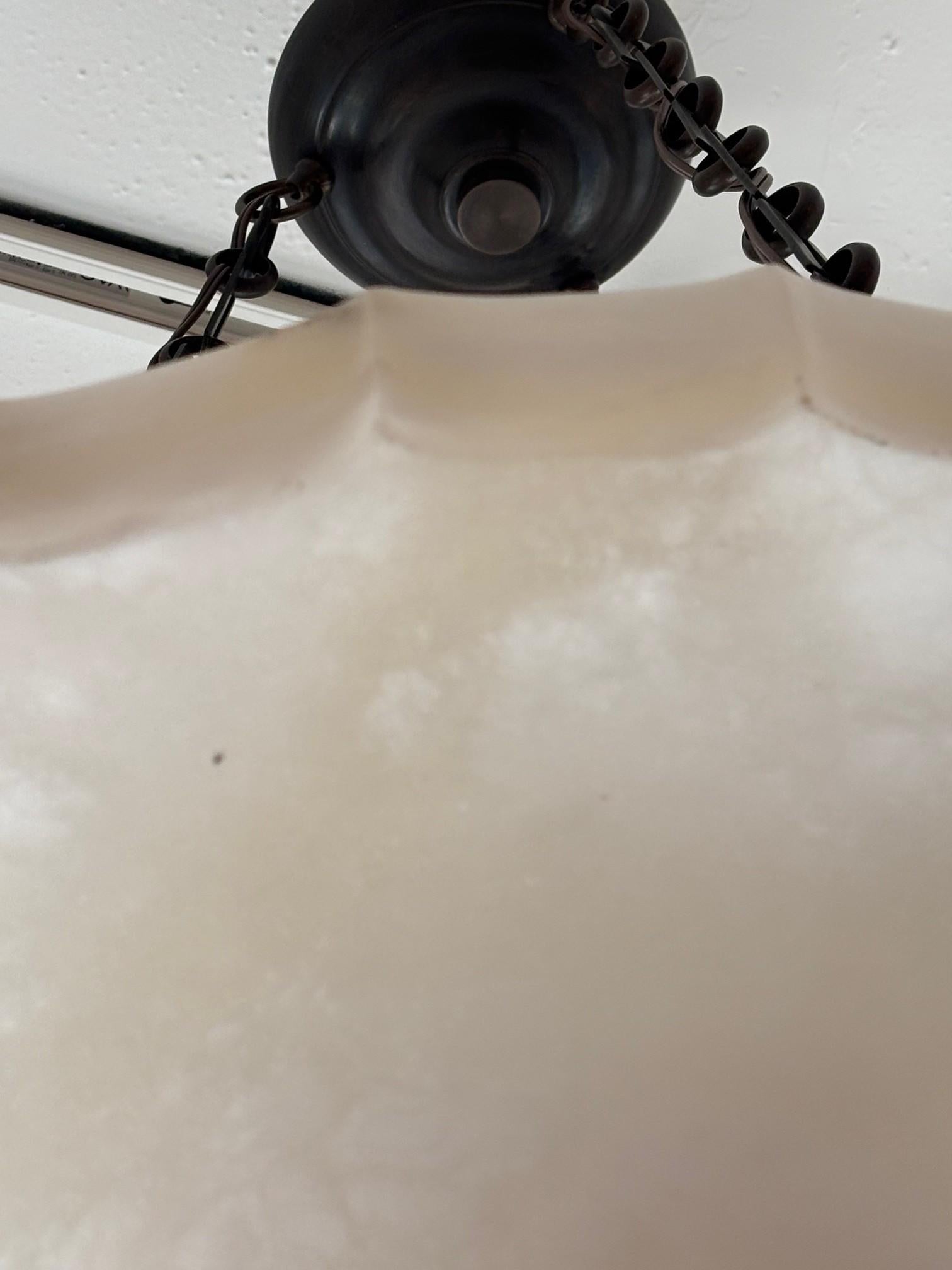 Lampadario in alabastro moderno di metà secolo in vendita 9